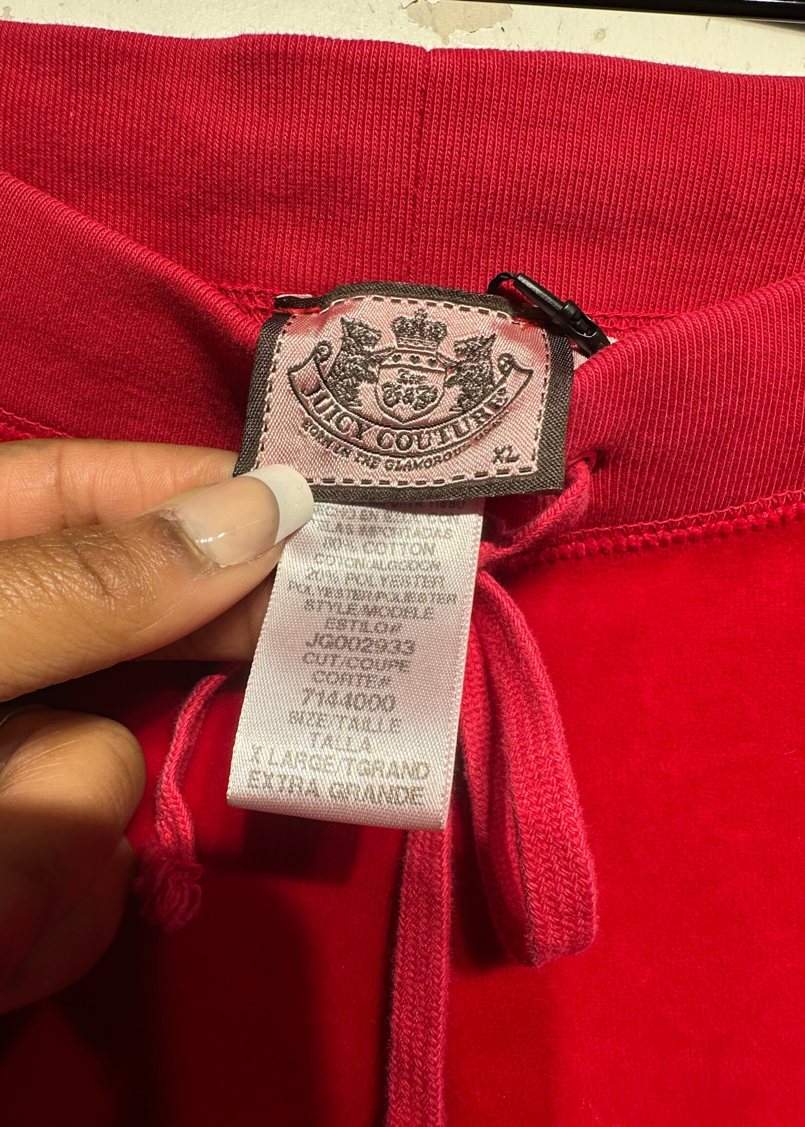 Juicy 2000s Red Velour Set As Is Fem XL/34"