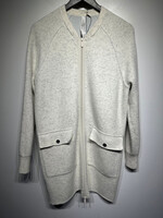 Lululemon White Heathered Zip Long Jacket S