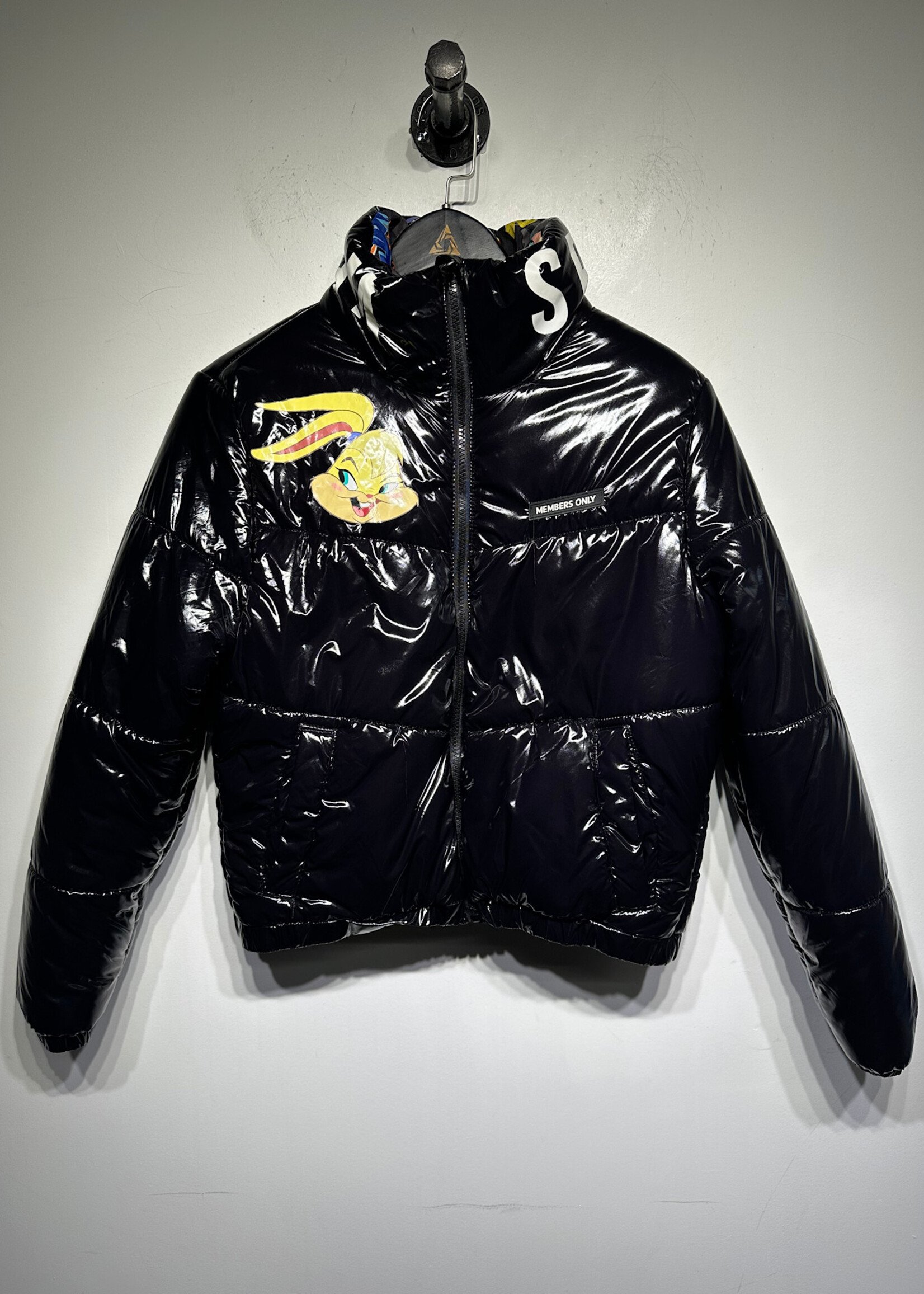 Members Only x Looney Tunes Black Jacket Fem L