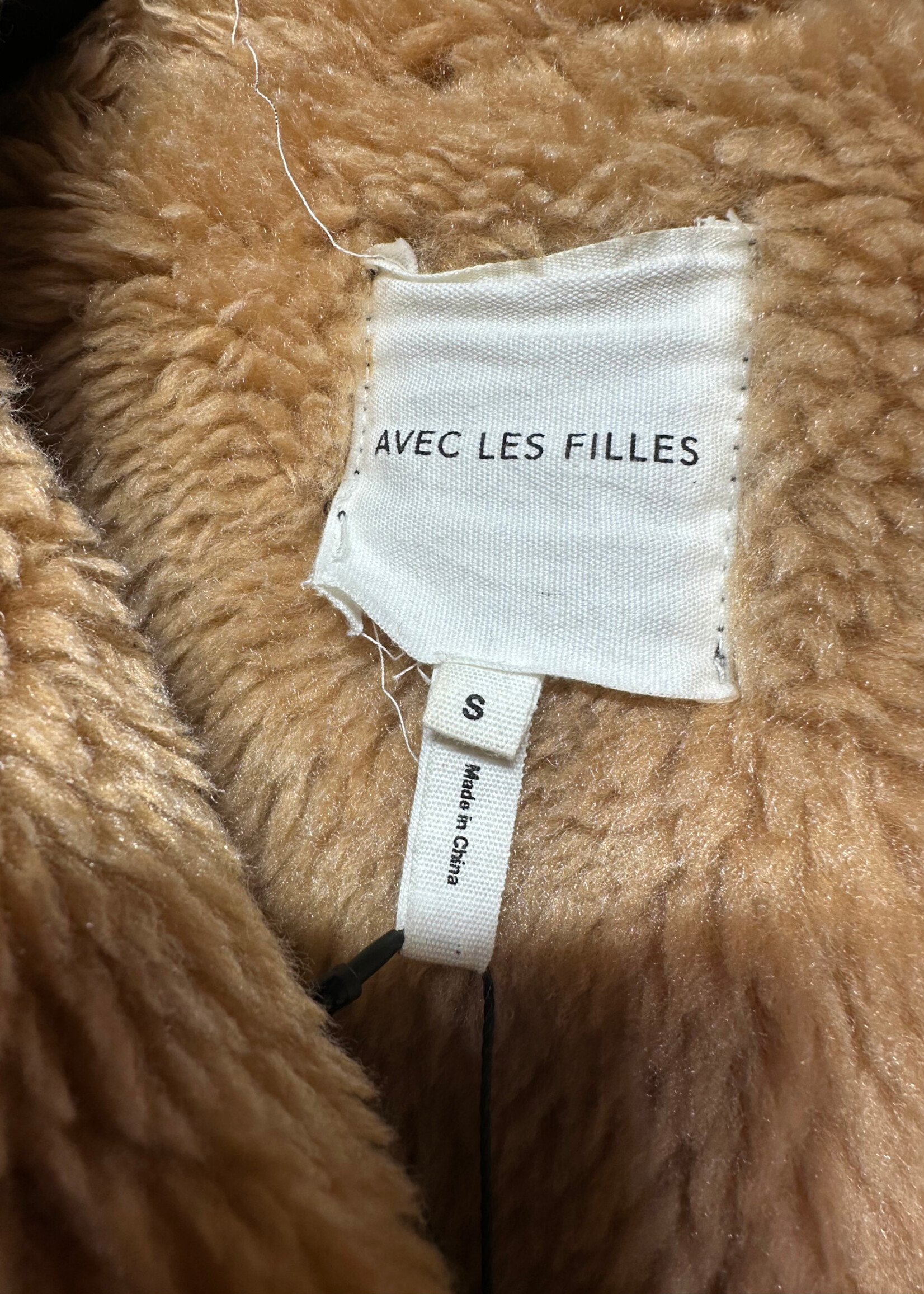 Avec Les Filles Patent Faux Fur Jacket S