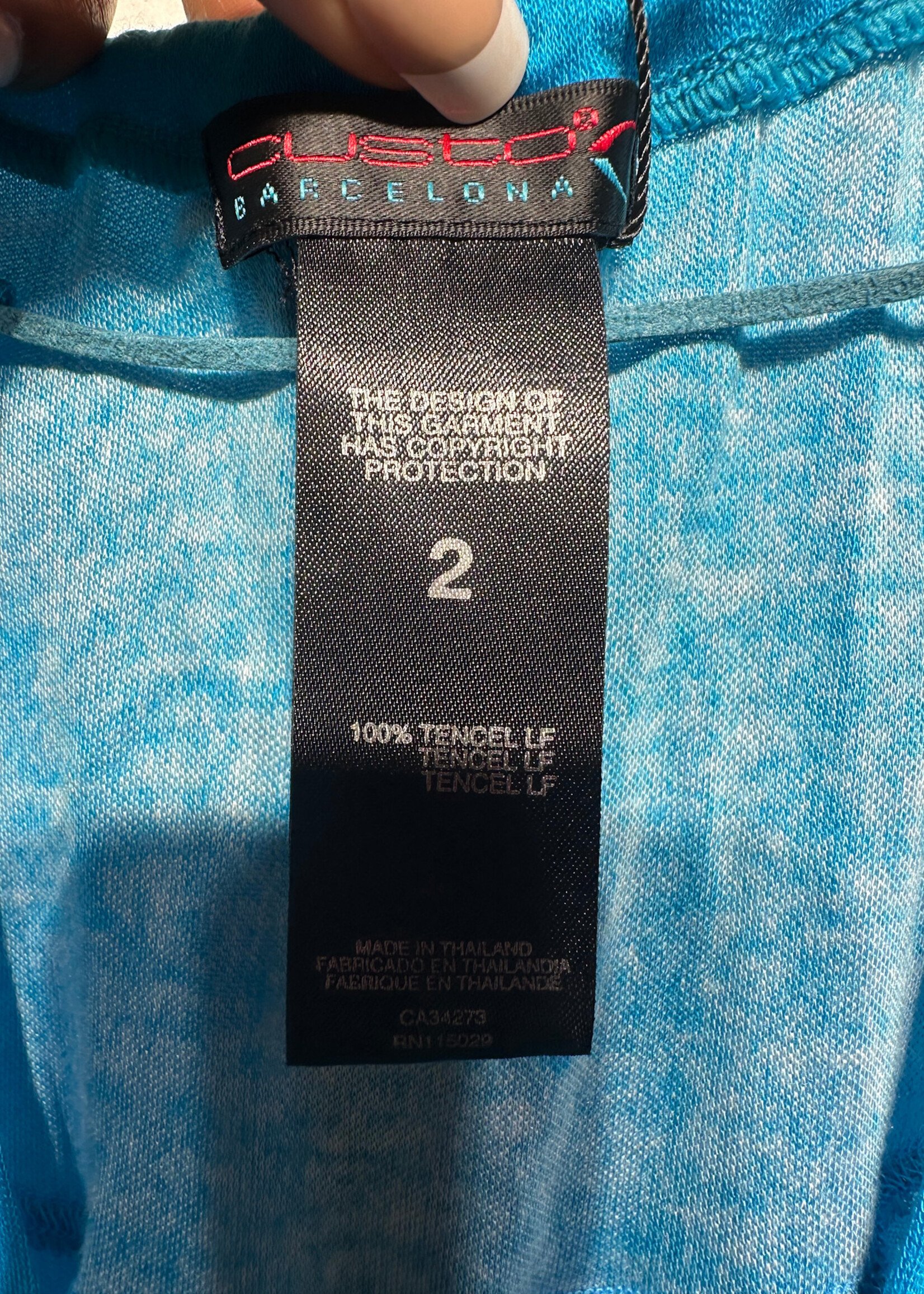 Custo Barcelona Blue Flower Graphic Dress 2/XS