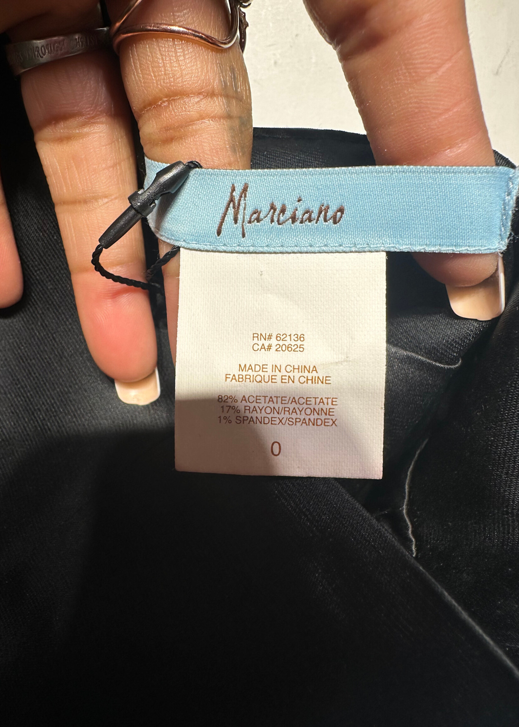 Marciano Black Satin Mini Skirt 0/25