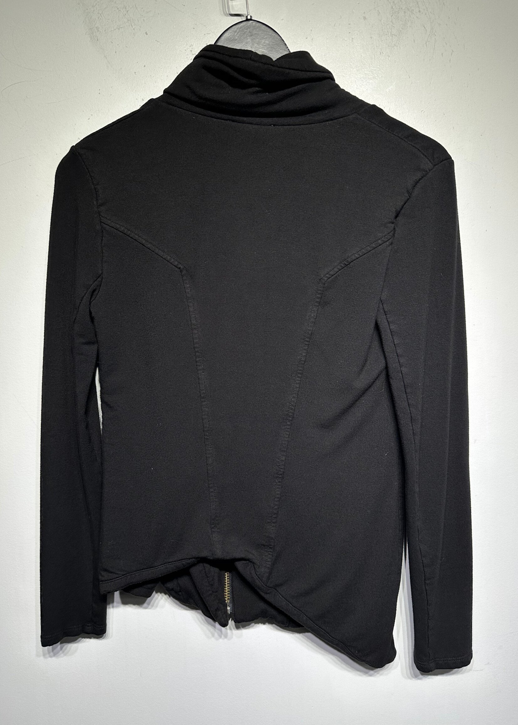 Helmut Lang Black Asymmetrical Zip Jacket S