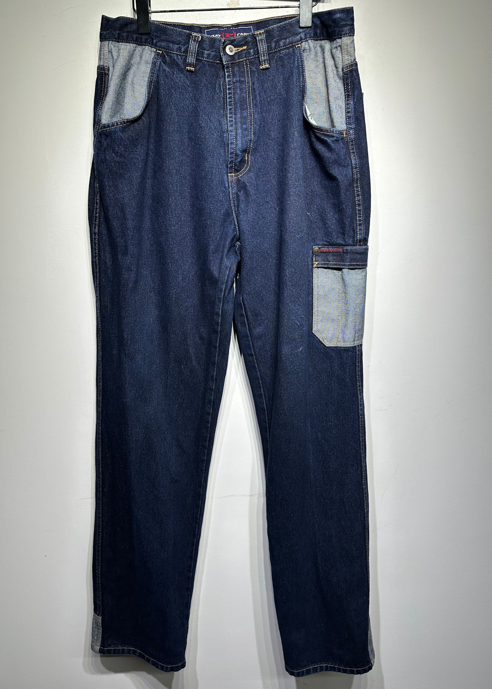 Phat Farm Y2K Dark Wash Cargo Jeans Masc 34