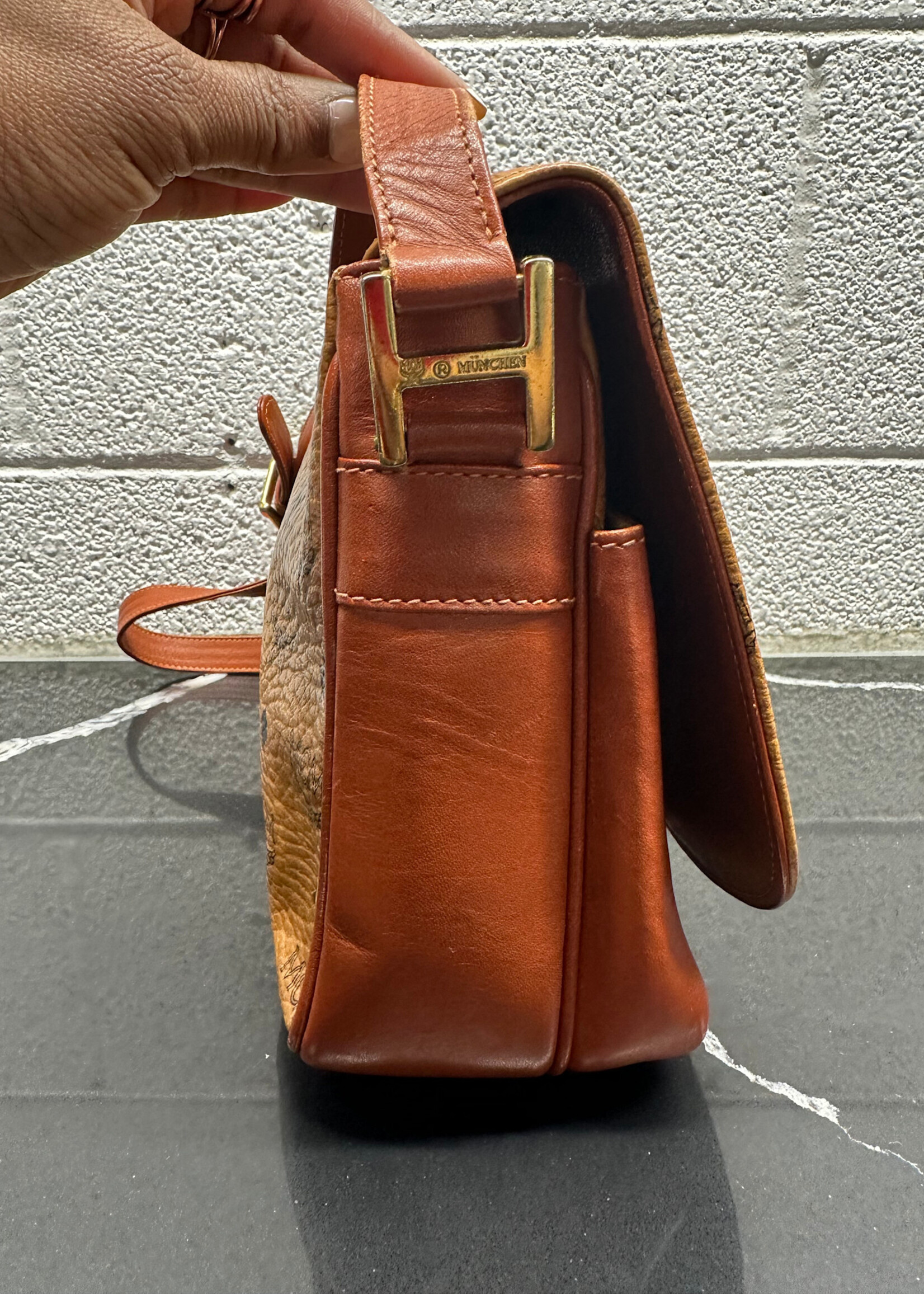 MCM Brown Munchen Shoulder Bag