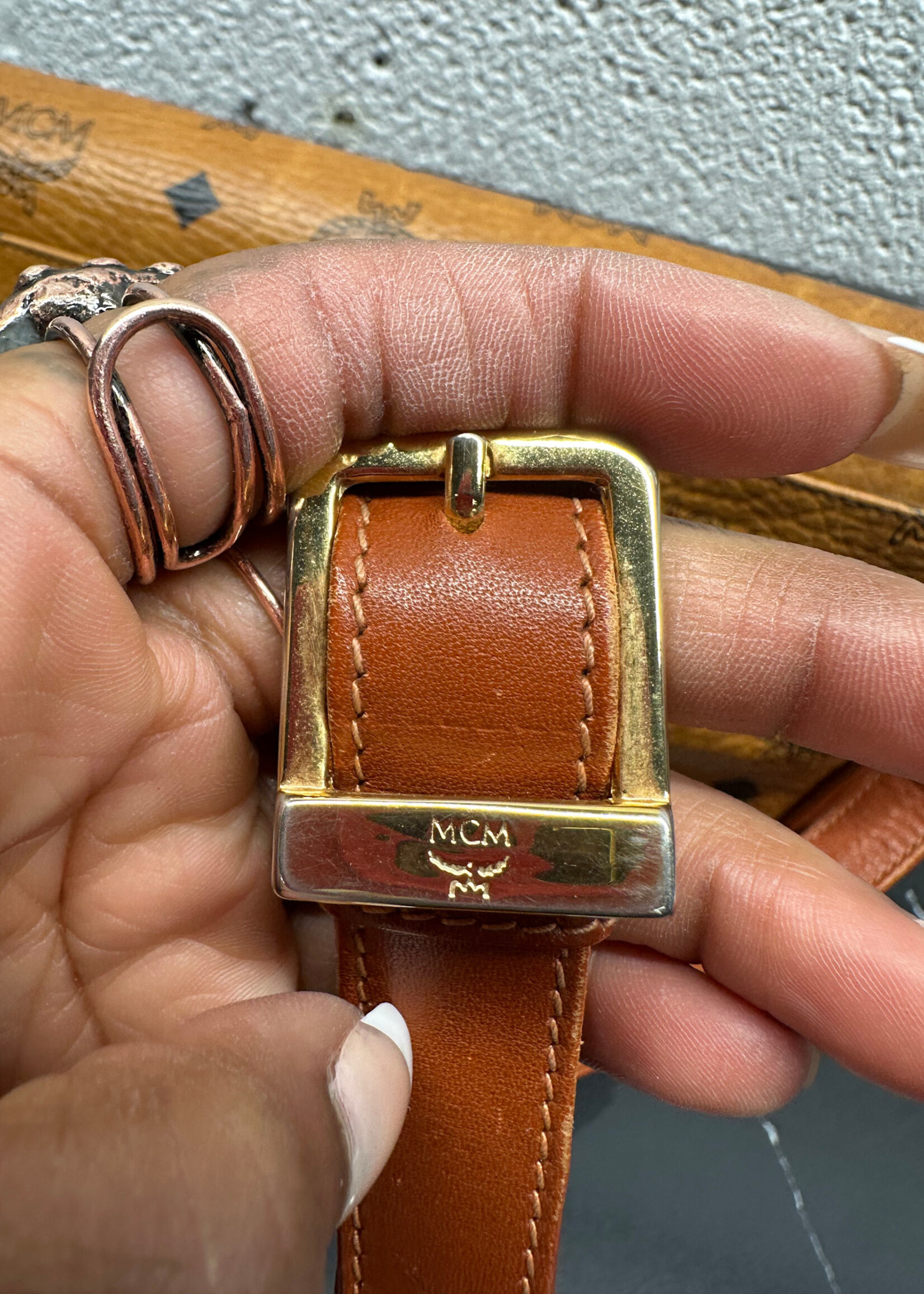 MCM Brown Munchen Shoulder Bag