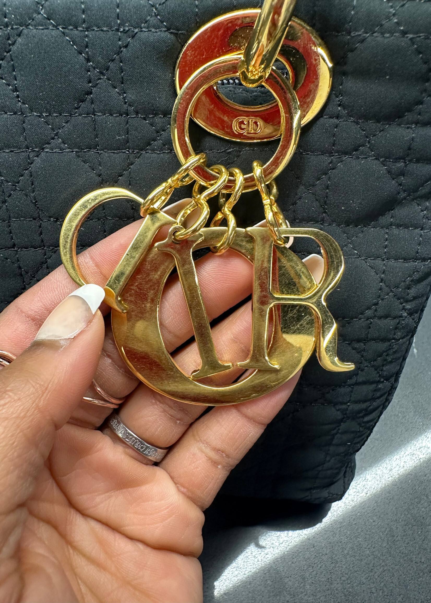 Christian Dior Lady Dior Cannage Nylon Bag