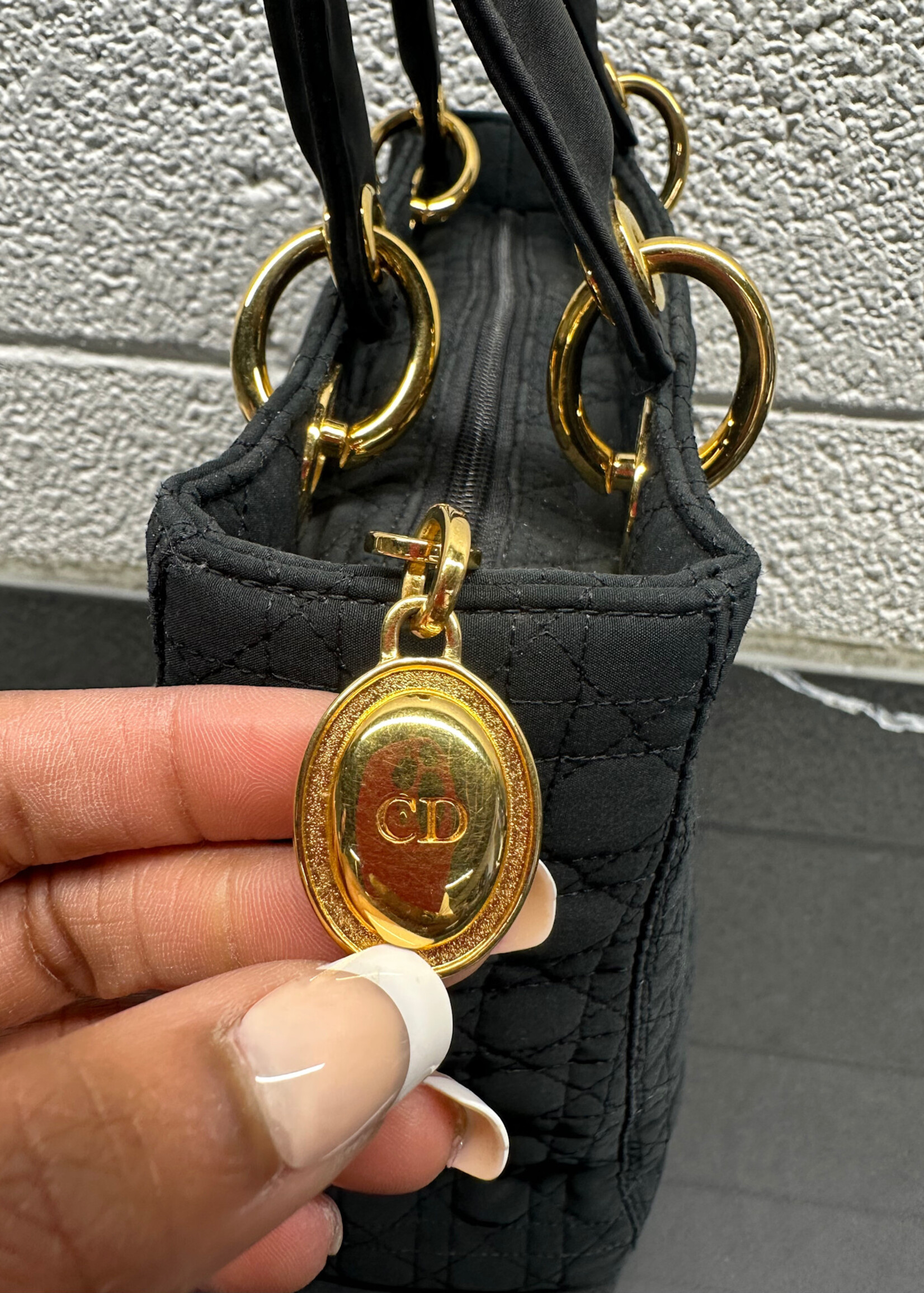 Christian Dior Lady Dior Cannage Nylon Bag