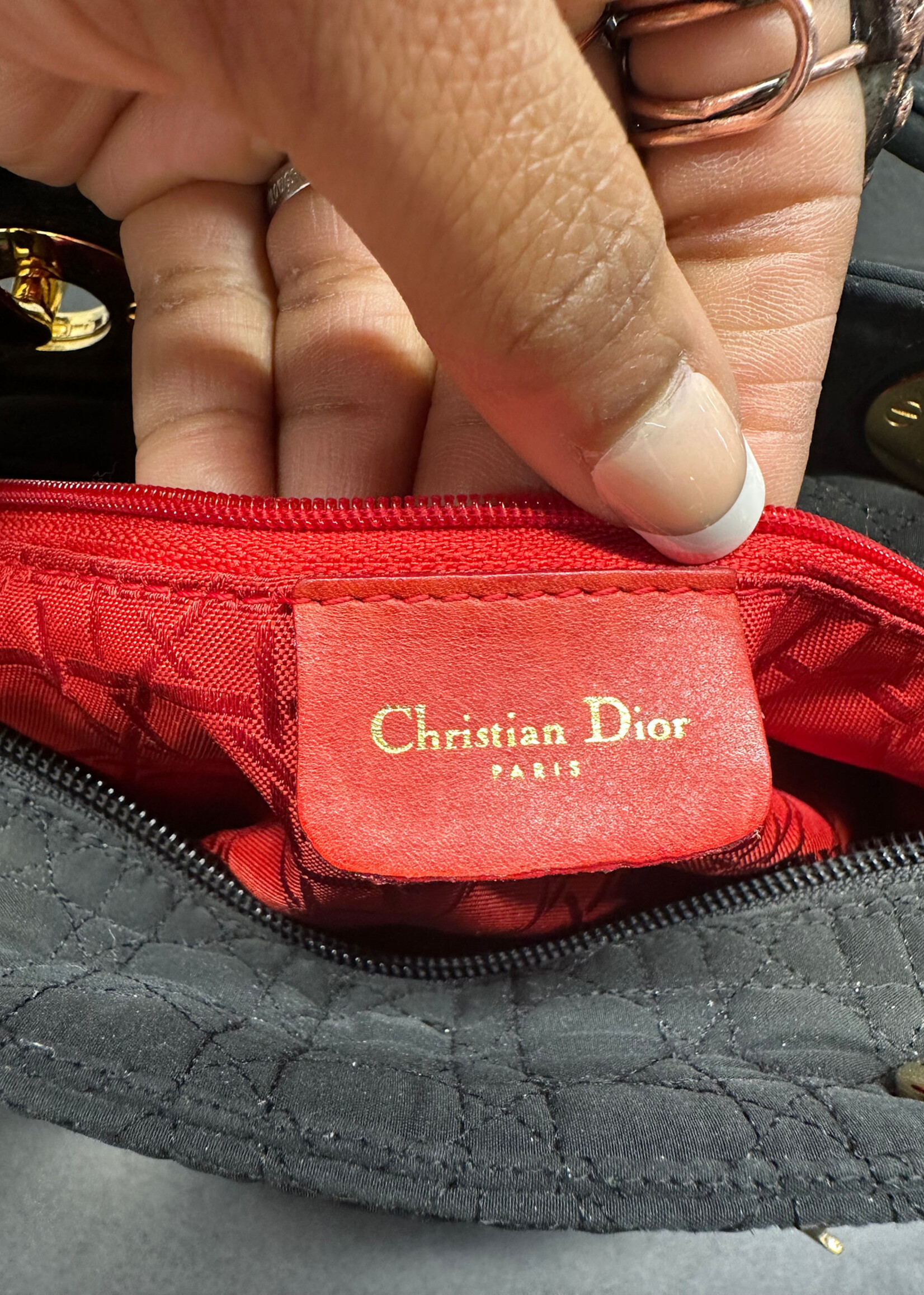 Christian Dior Lady Dior Cannage Nylon Bag