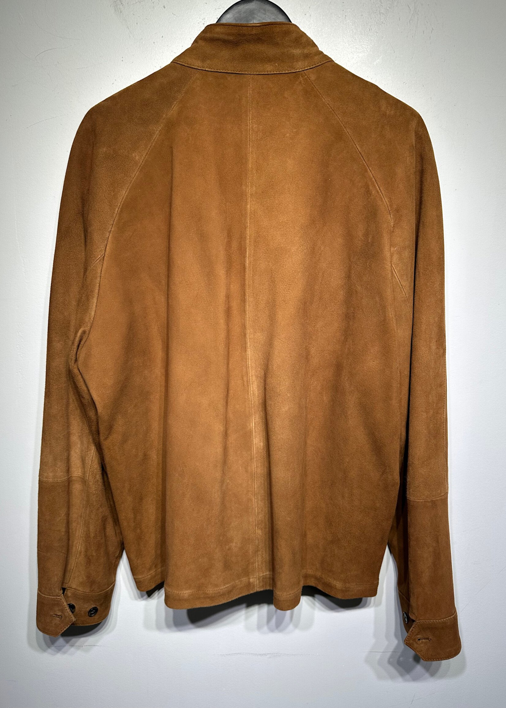 Vince Brown Suede Café Racer Jacket XL