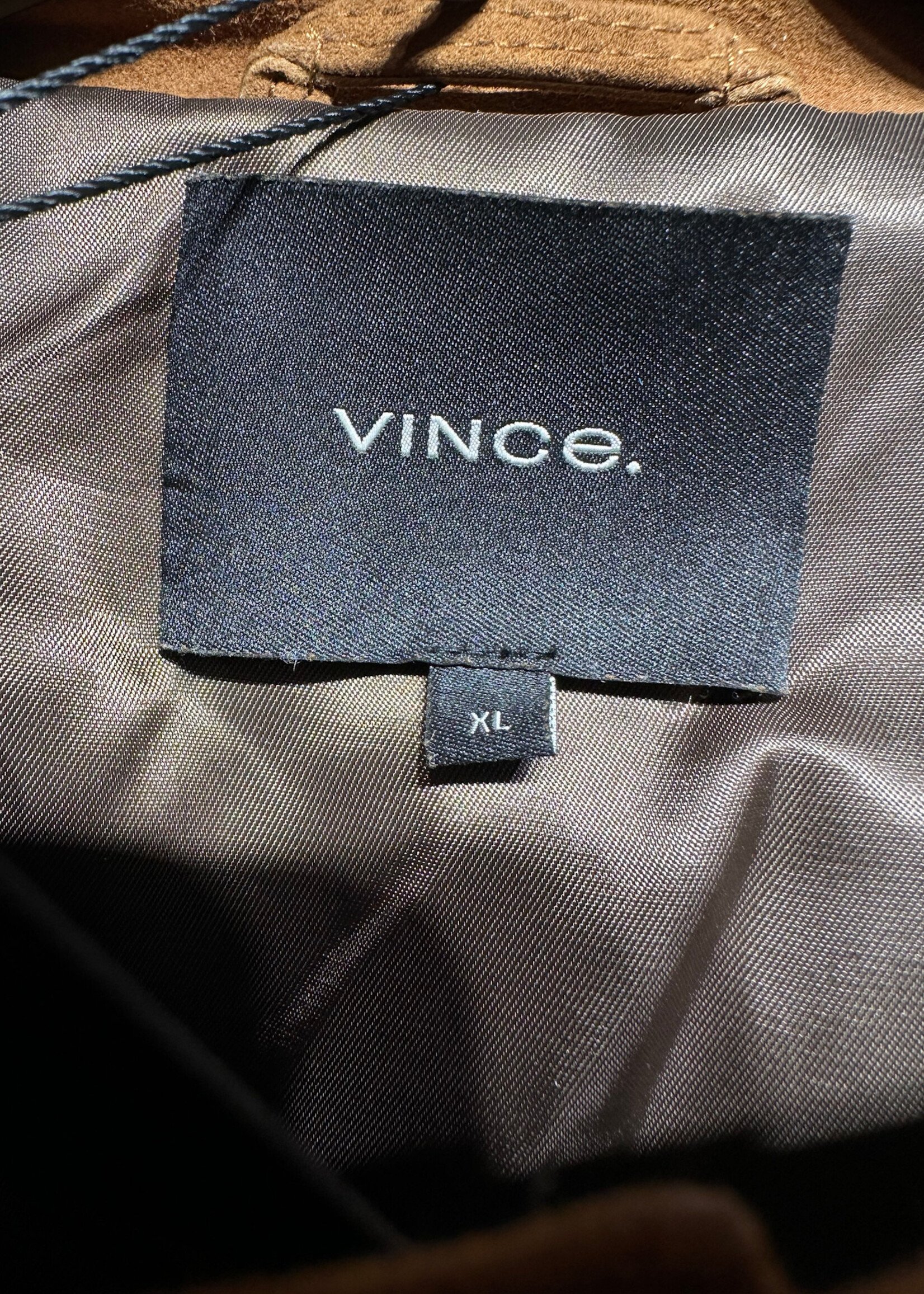 Vince Brown Suede Café Racer Jacket XL