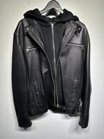 7 Diamonds Hood Layer Leather Jacket XXL