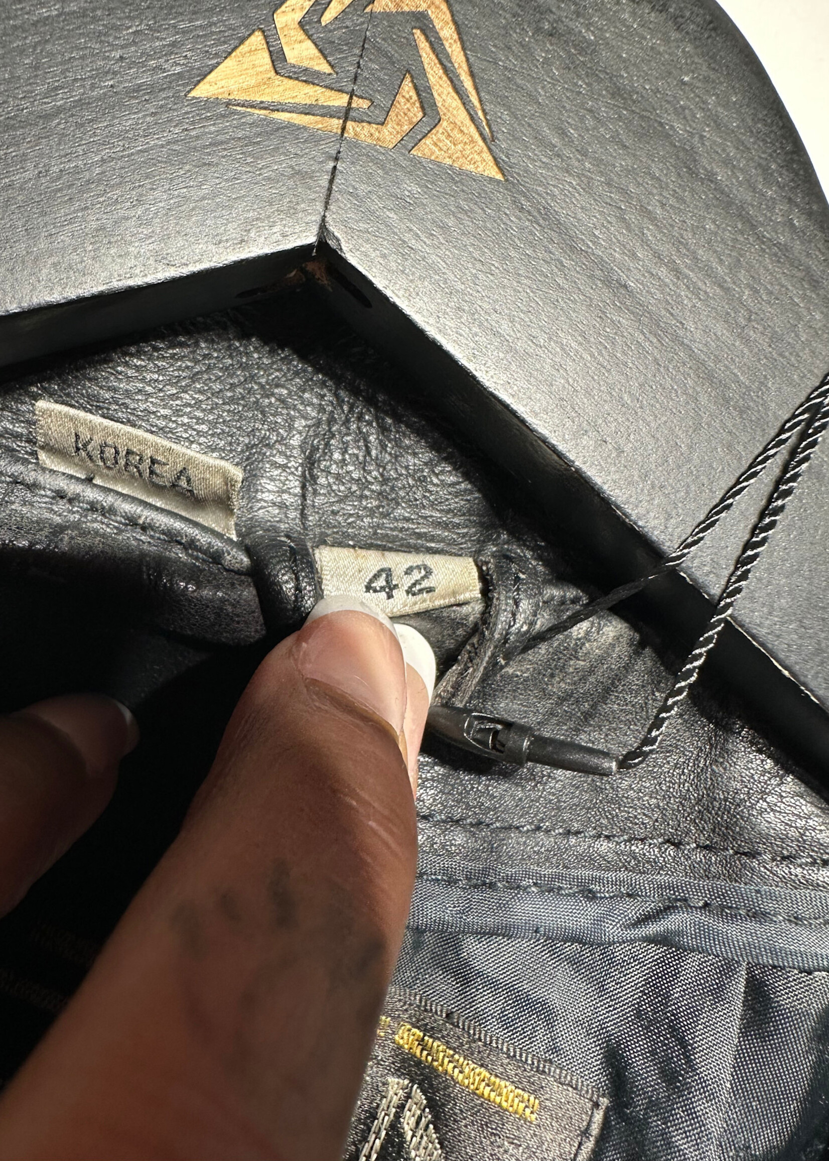 Open Road Cut Off Painted Leather Jacket XL Masc