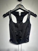 I Am Gia Black Lace Corset Top XS