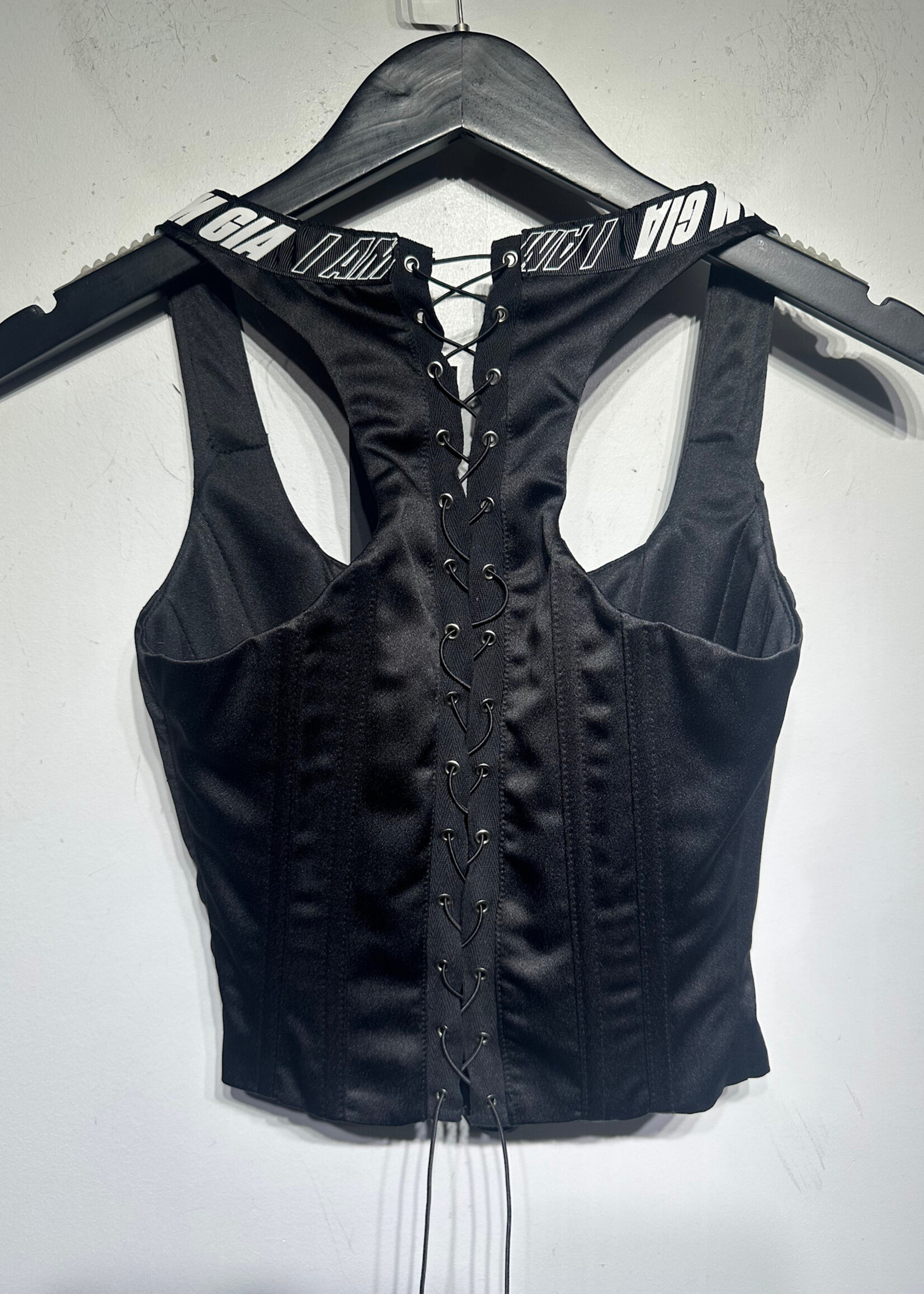 I Am Gia Black Lace Corset Top XS