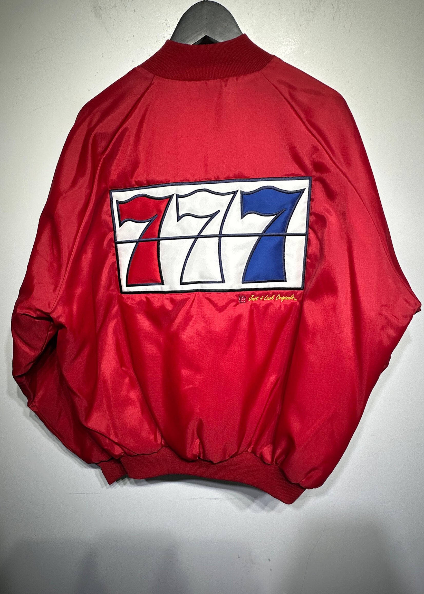 American Fit 77 Red Nylon Bomber Jacket XL