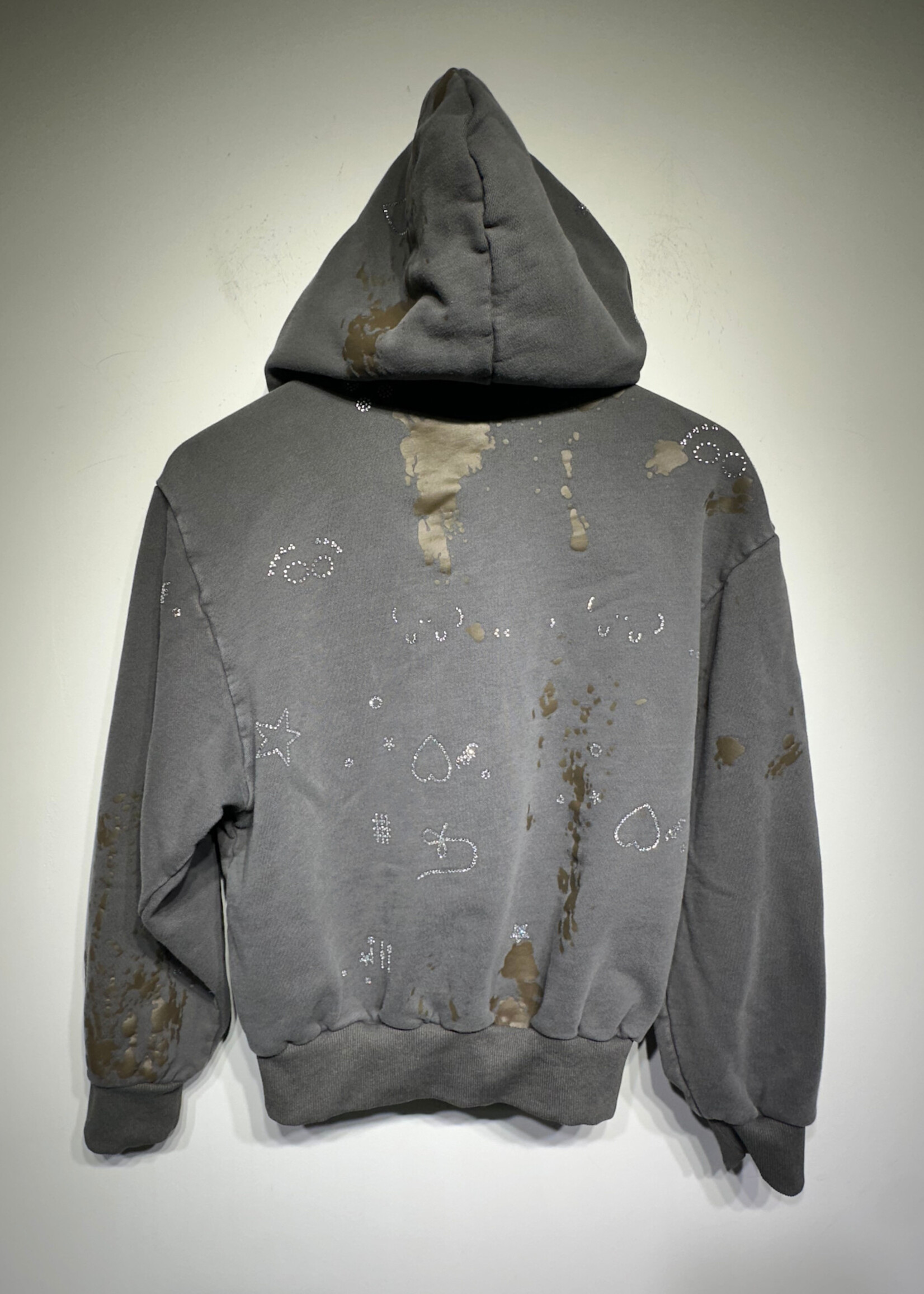 PRAYING GREY RHINESTONE HODDIE S