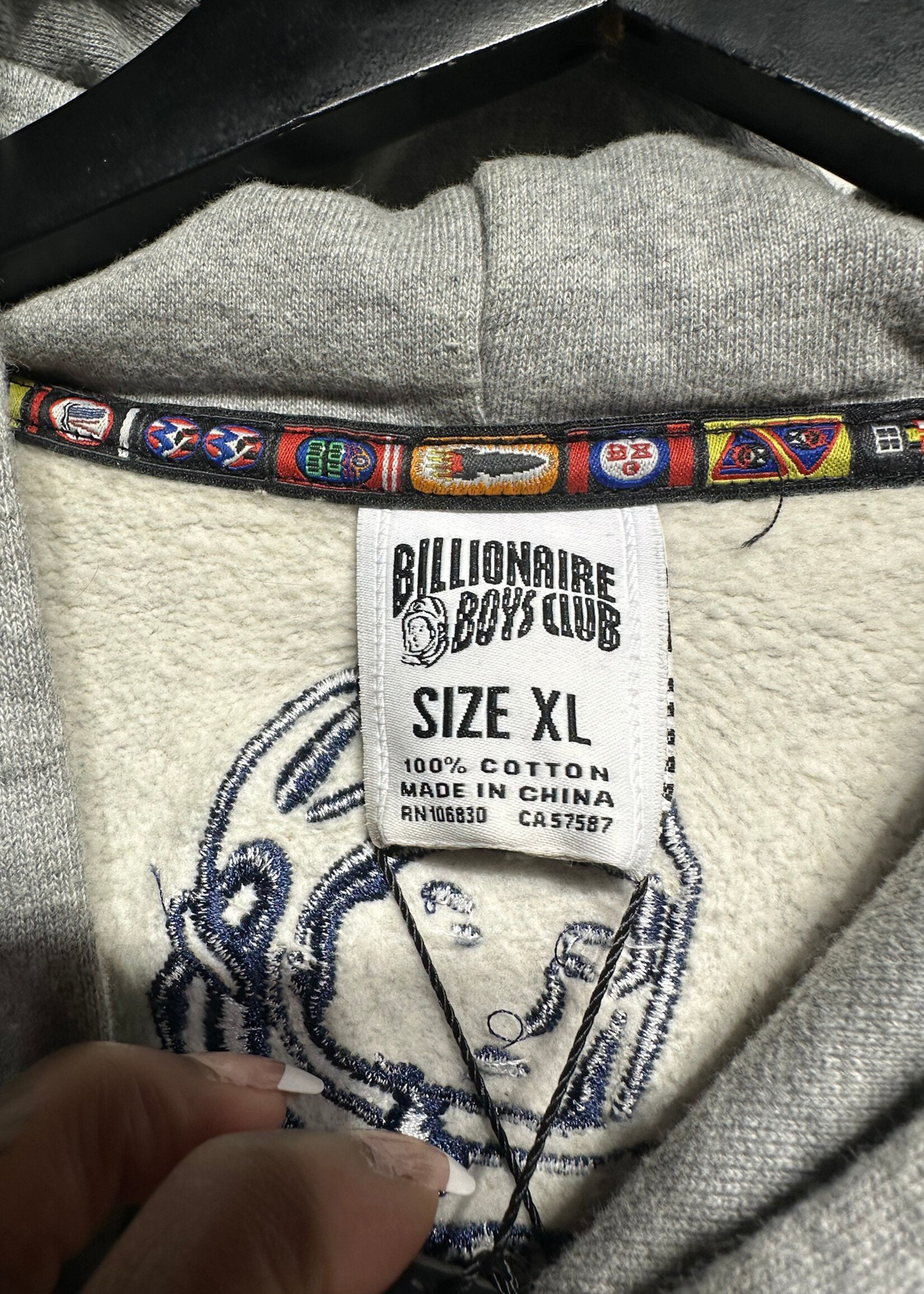 Billionaire Boys Club Grey Logo Hoodie XL