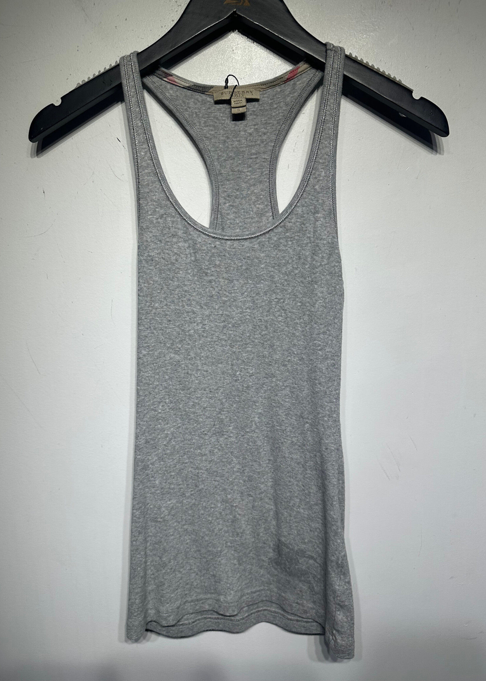 Burberry 00s Grey Long Logo Tank S