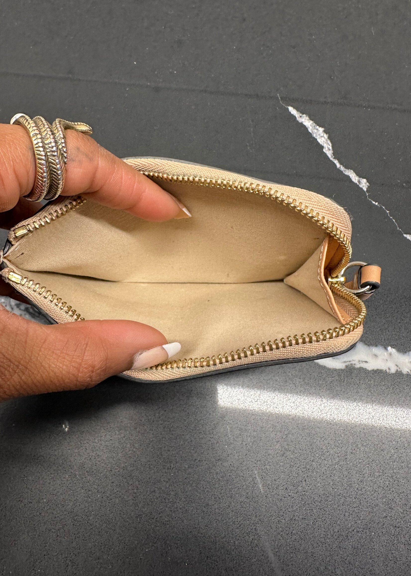 Chloe C Croc Embossed Card Holder