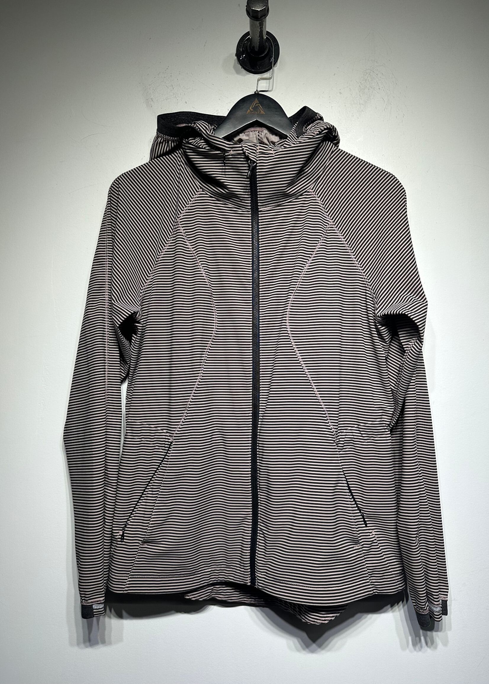 Lululemon Pink Striped Zip Up Jacket M