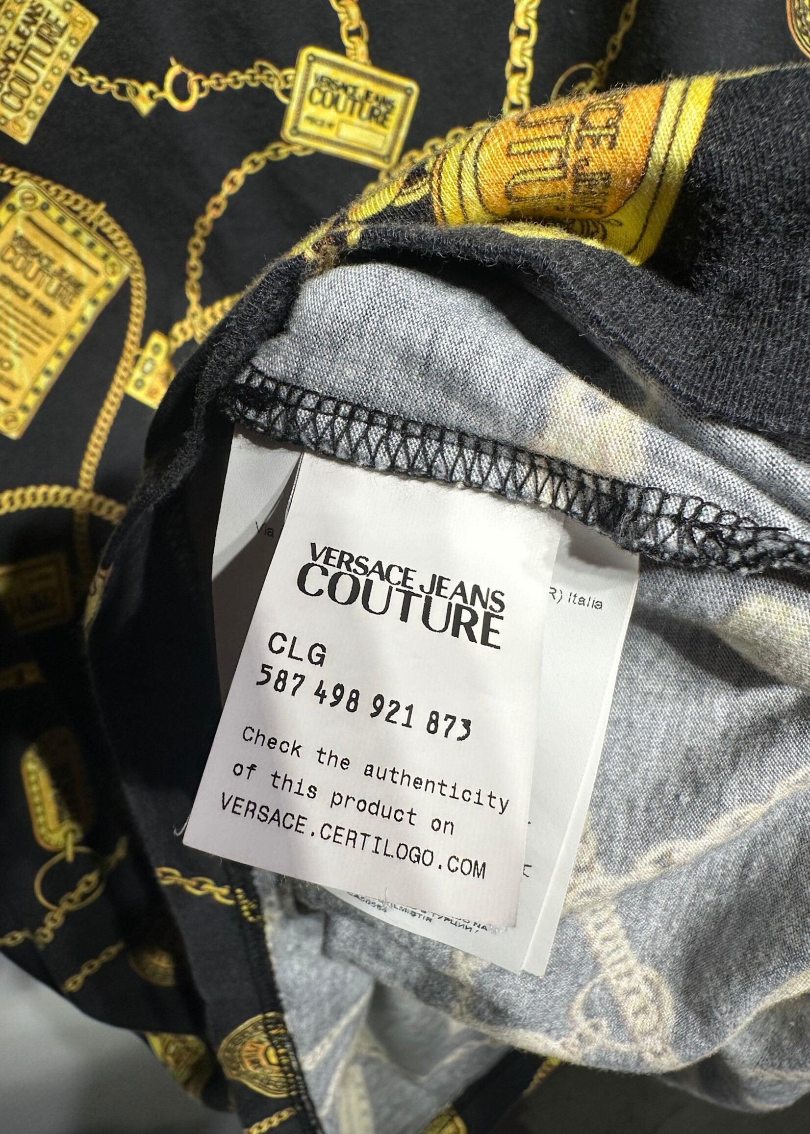 Versace Chain T Shirt Dress XL (could fit M-L)