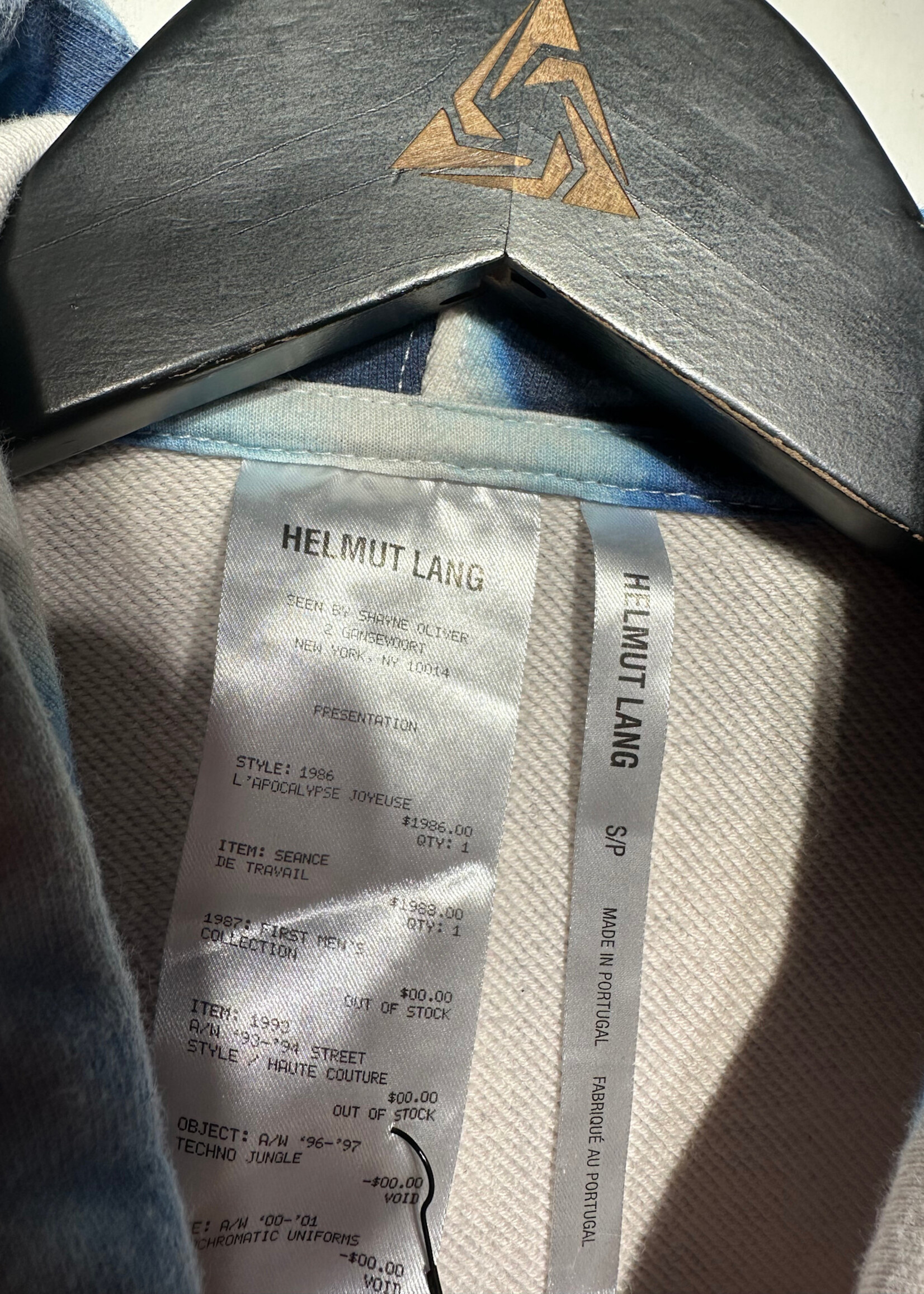 Helmut Lang Spring Tour 2018 Hoodie S AS IS