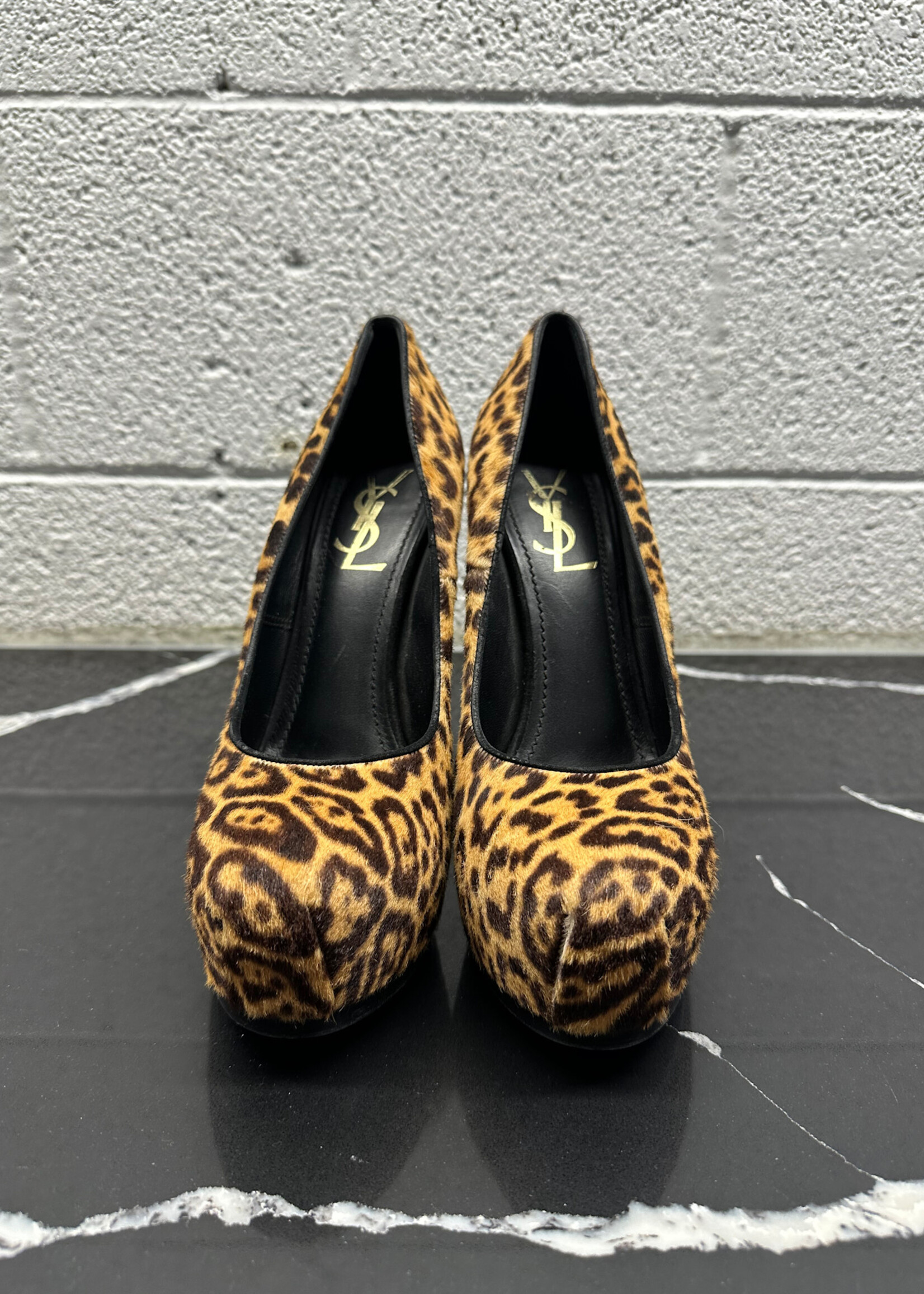 Yves Saint Laurent Cheetah Pony Hair Heels 8