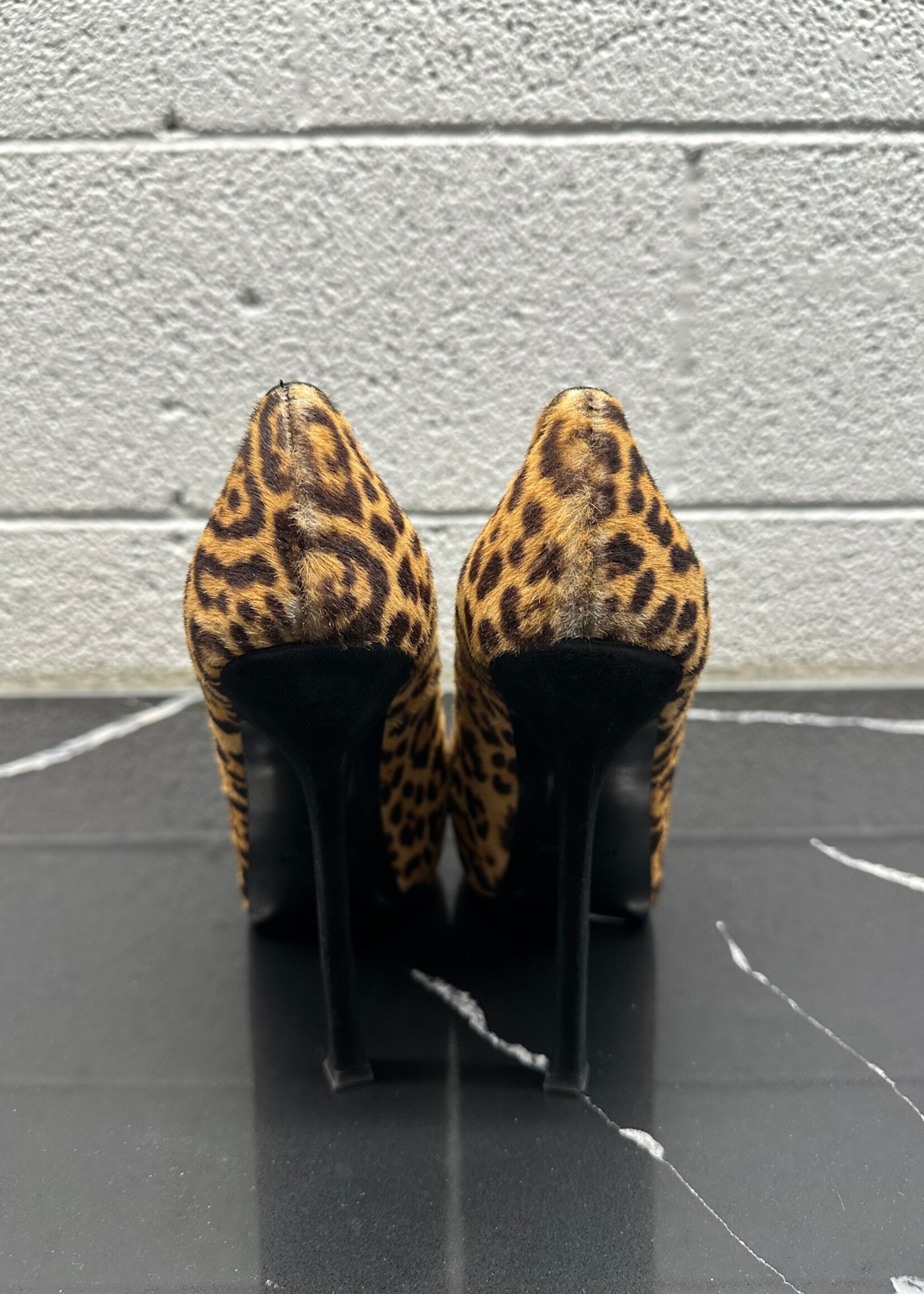 Yves Saint Laurent Cheetah Pony Hair Heels 8