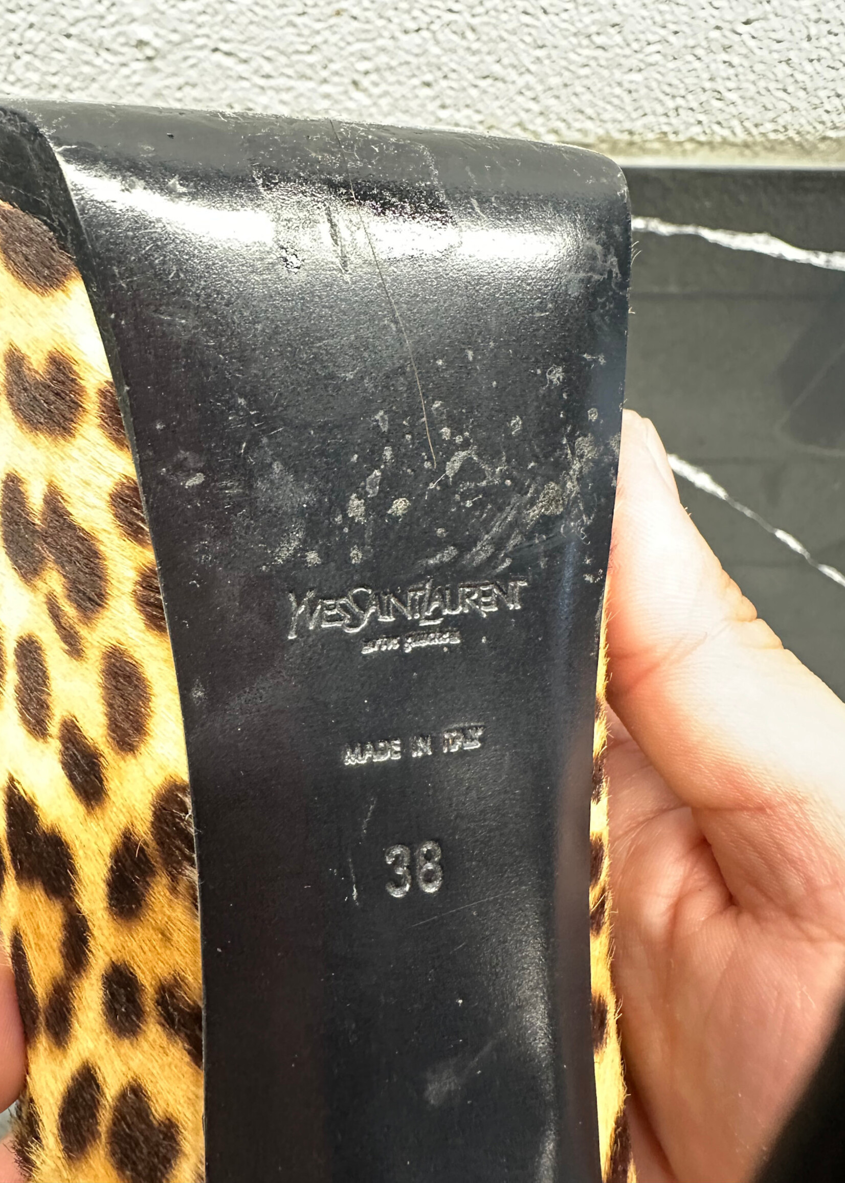 Yves Saint Laurent Cheetah Pony Hair Heels 8