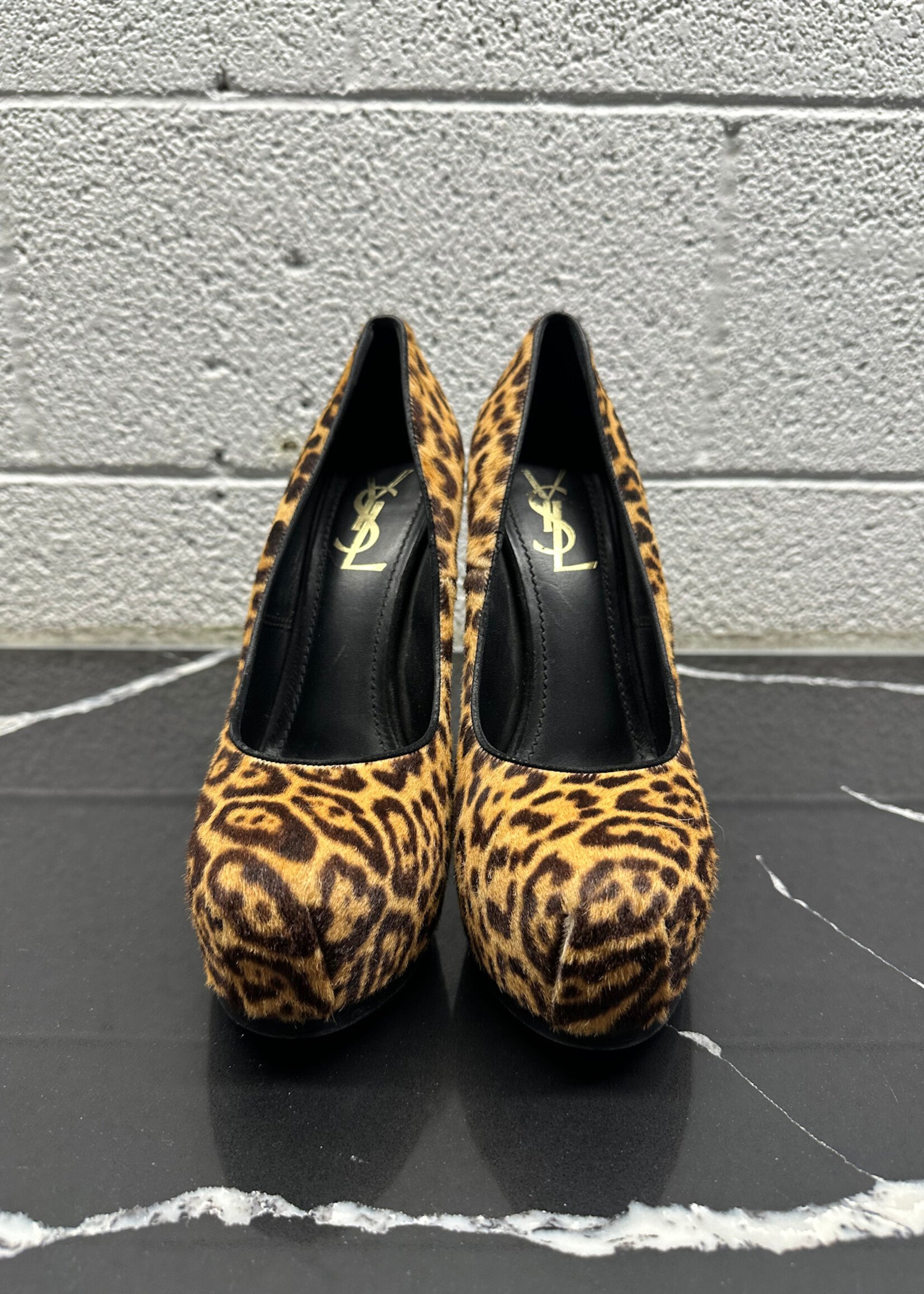 Yves Saint Laurent Cheetah Pony Hair Heels 8