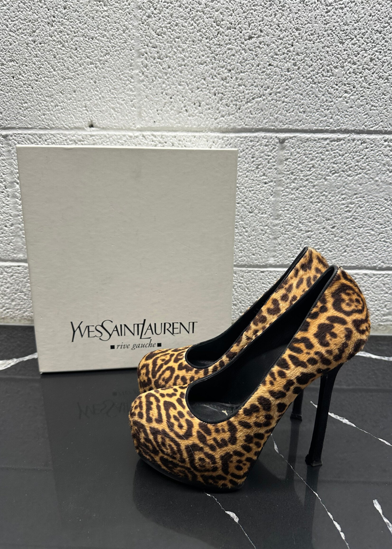 Yves Saint Laurent Cheetah Pony Hair Heels 8