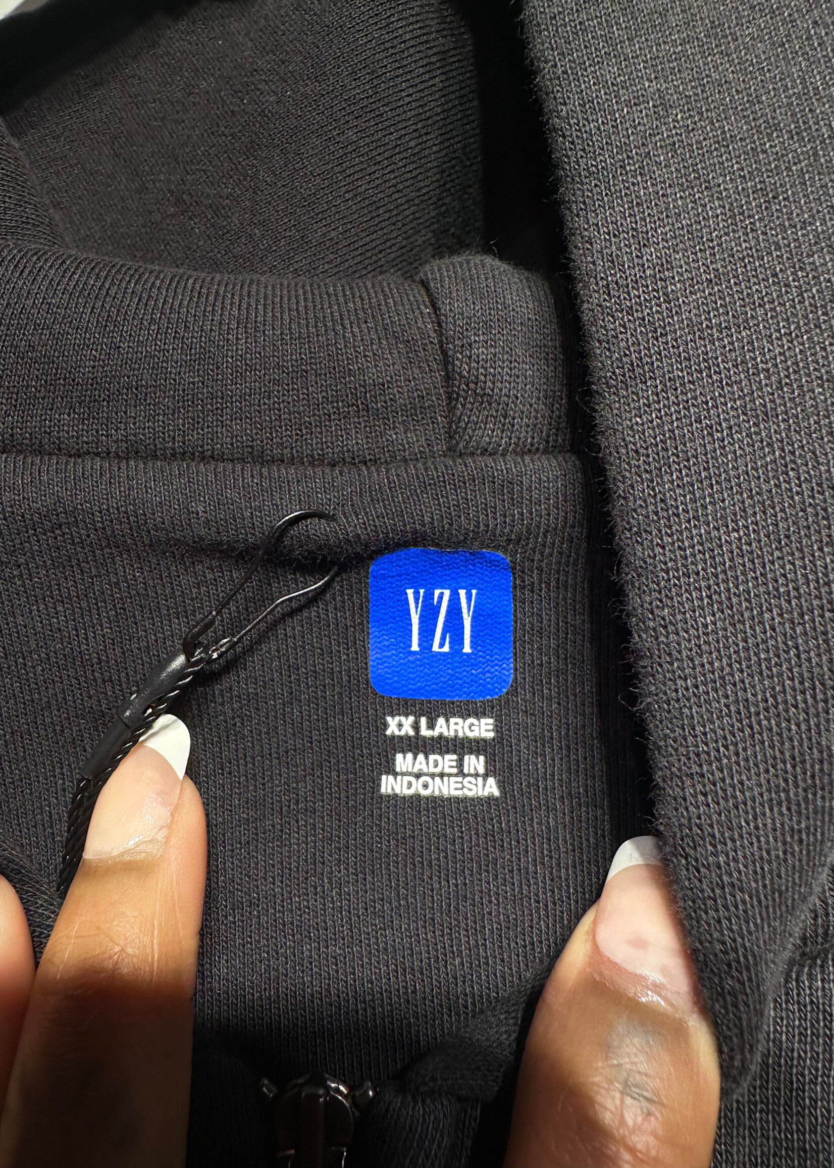 YZY Gap Black Faded Zip Hoodie XL