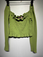 Lisa Says Gah Green Off Shoulder LS M