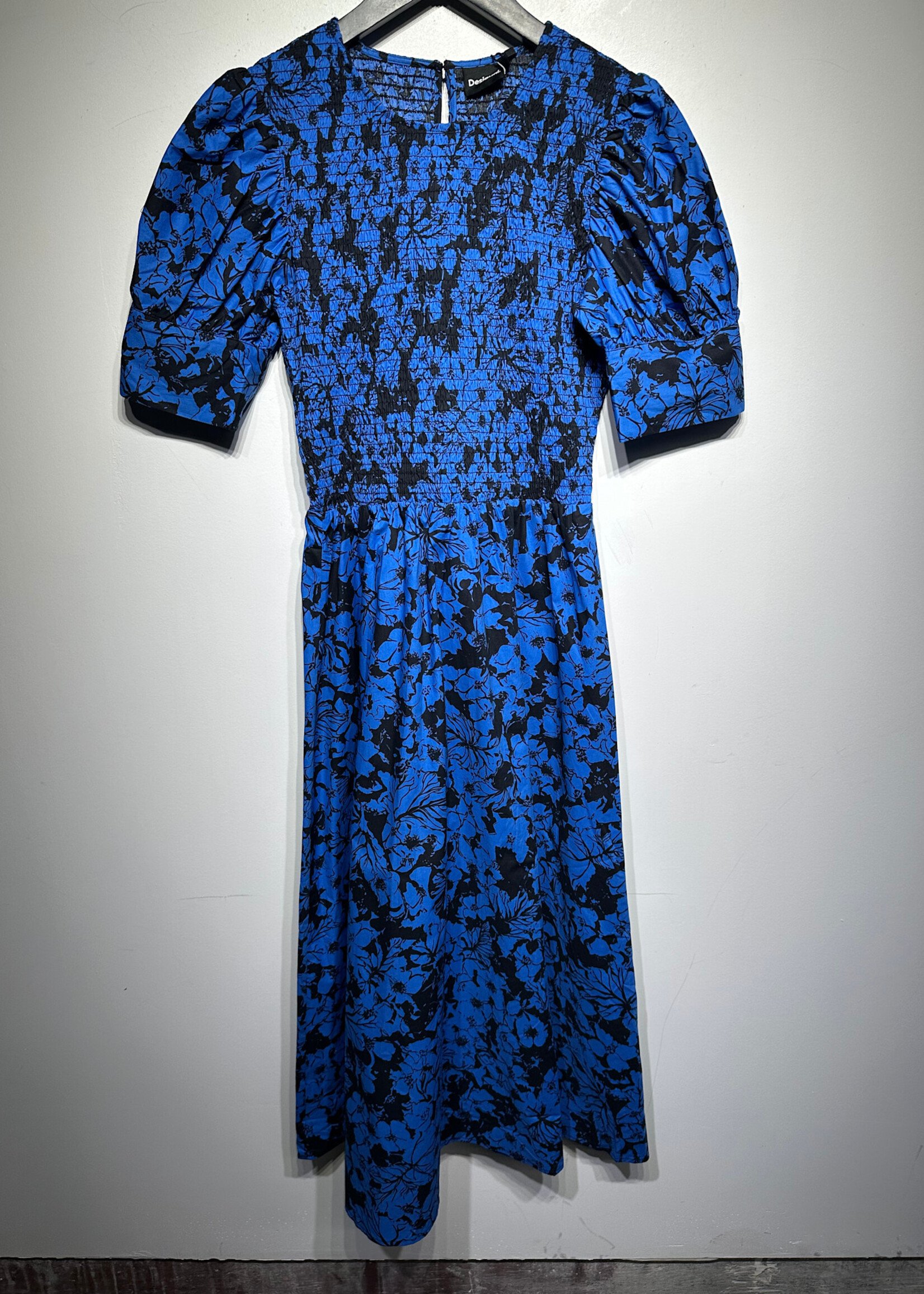 Desigual NWT Blue Black Floral Dress S
