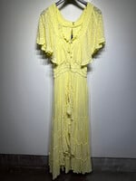 Free People Yellow Frill Maxi Dress M  Fem