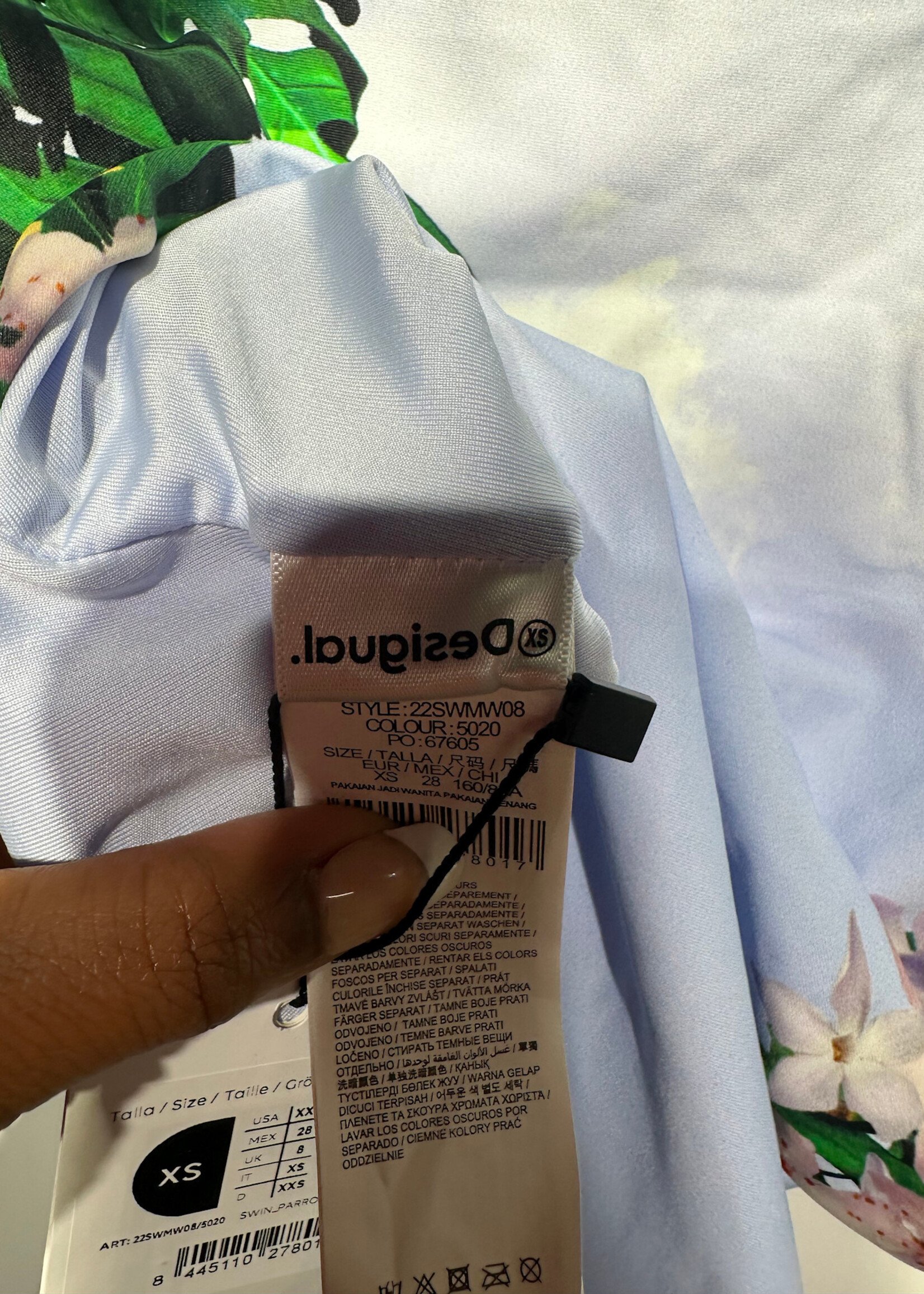 Desigual NWT Bird Print Swimsuit XS