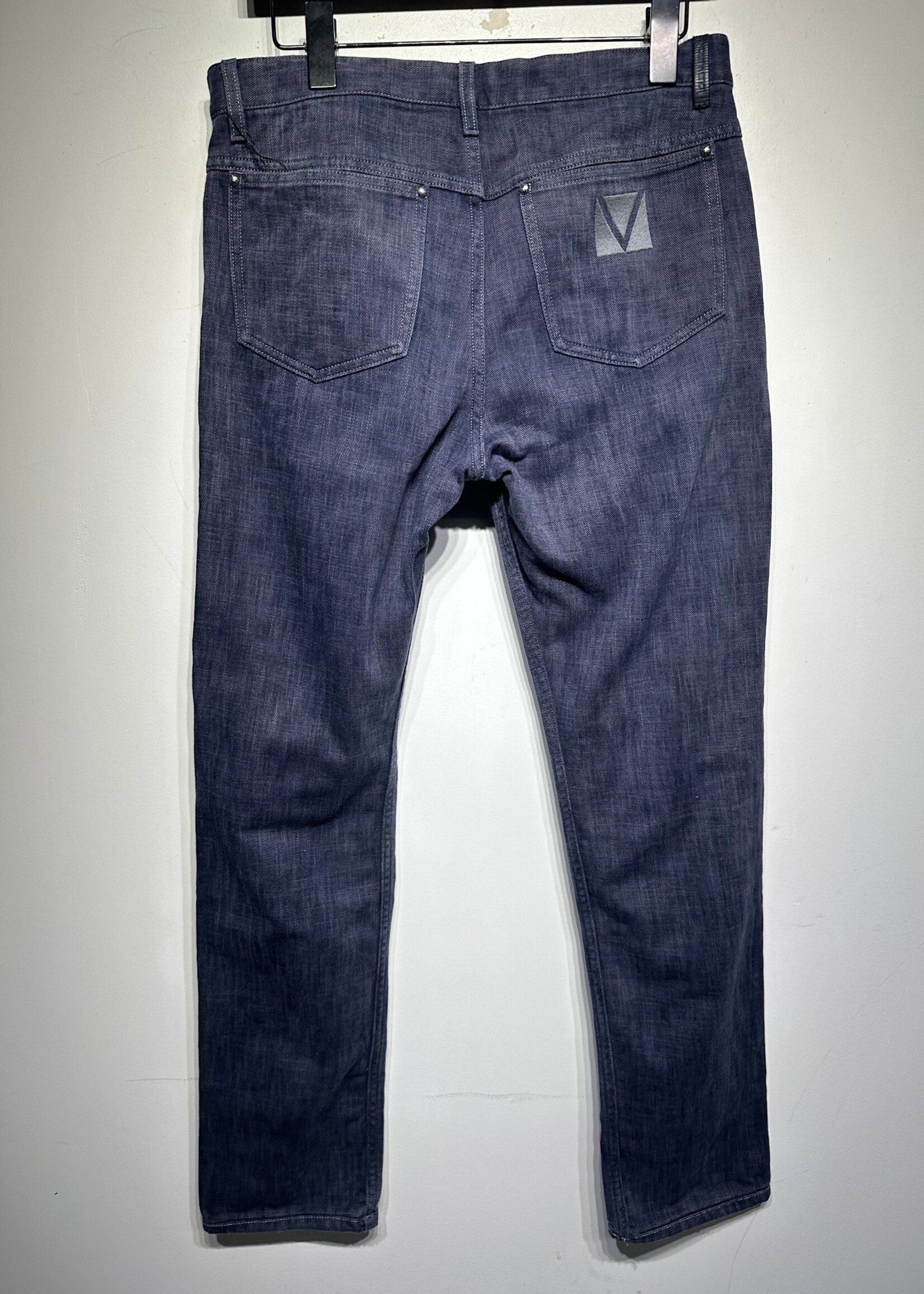 00s Louis Vuitton Dark Blue Straight Jeans Unisex 30