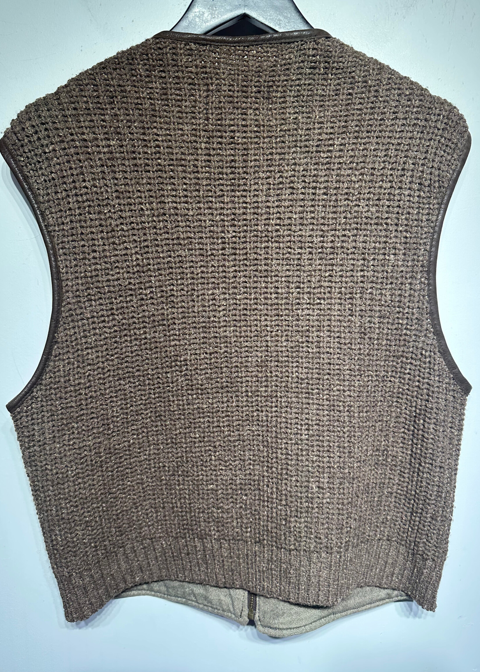 Banana Republic Vintage Leather/Knit Vest S