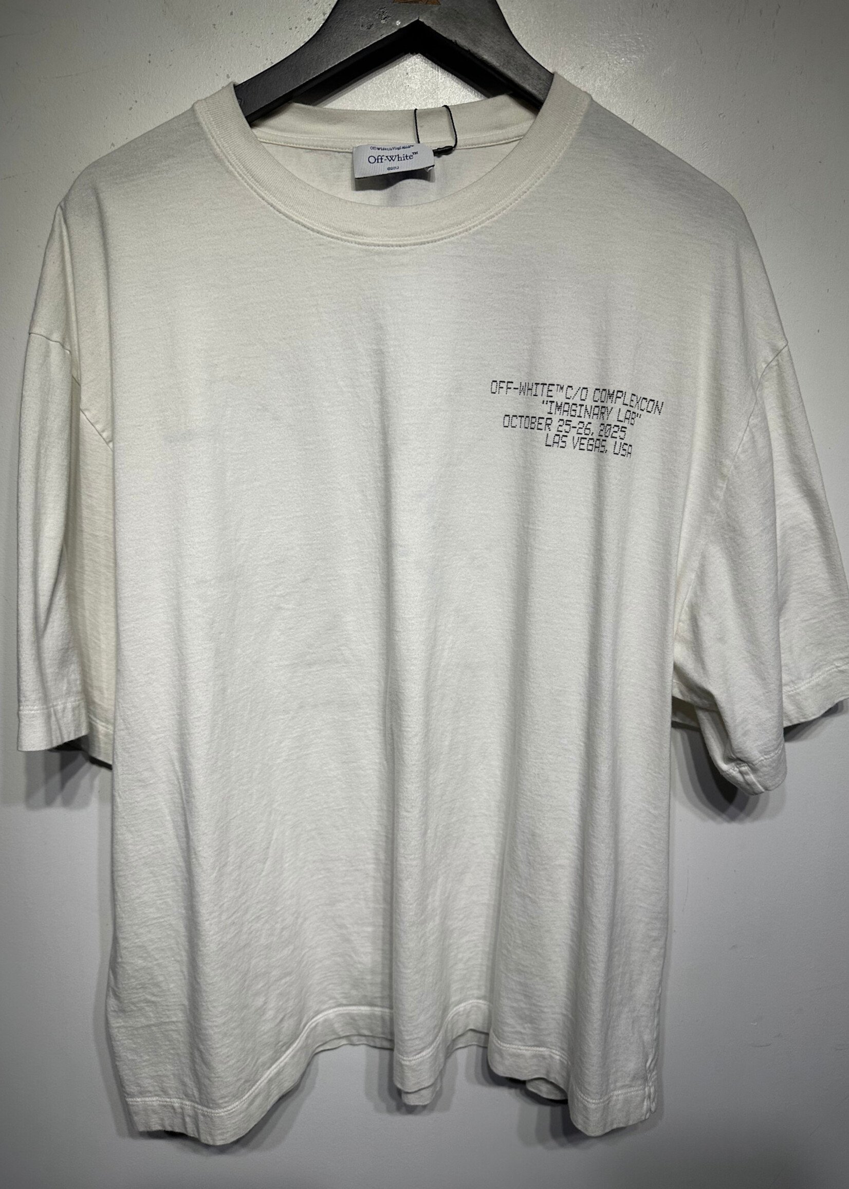 Off White Dotted Logo Tee XL As Is