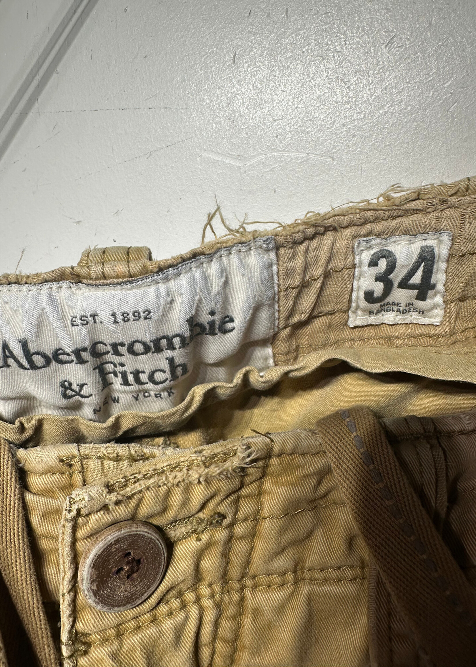 Abercrombie Y2k Tan cargo Shorts Masc 34