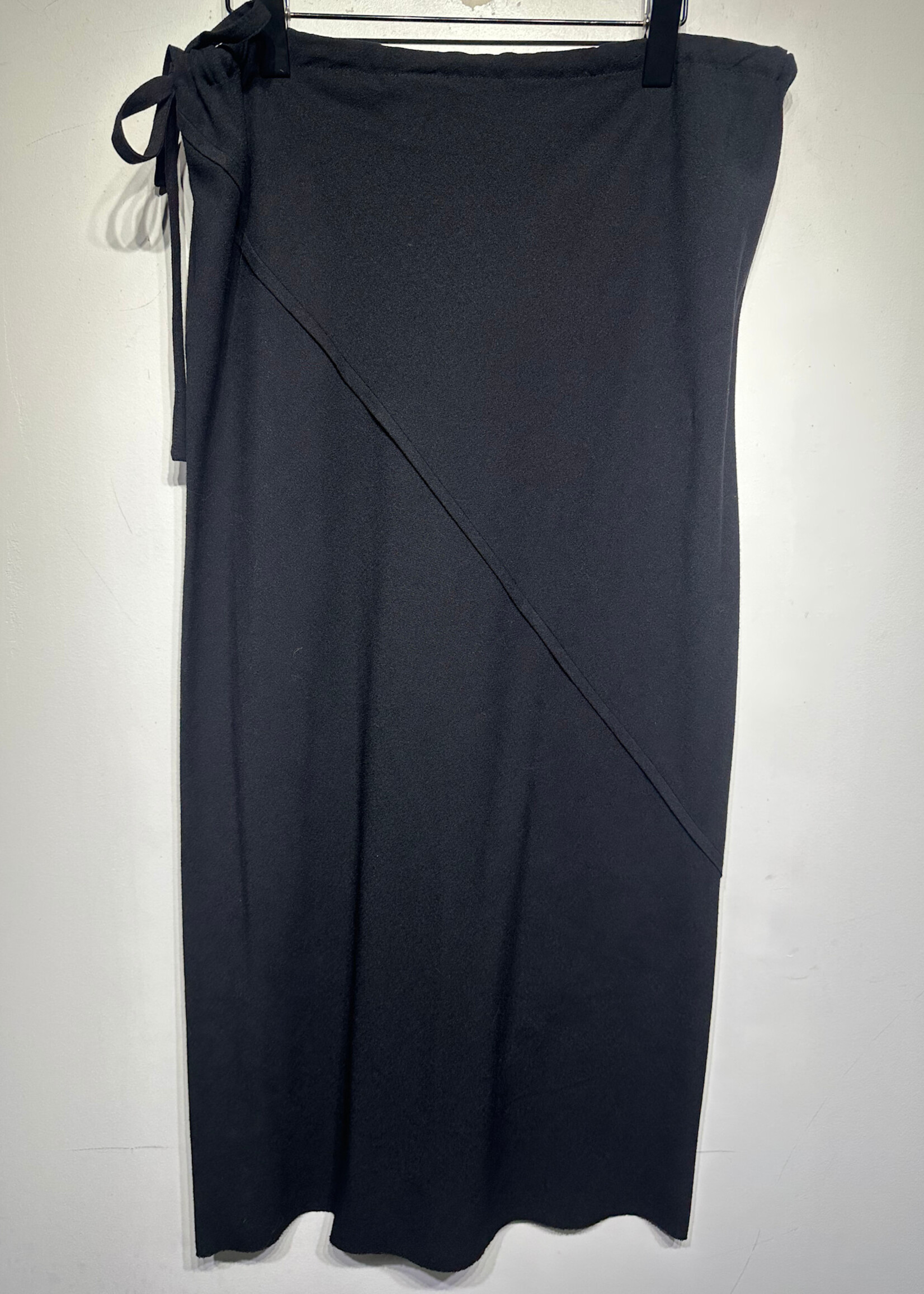 Ann Demeulemeester Black Tie Maxi Skirt 34"