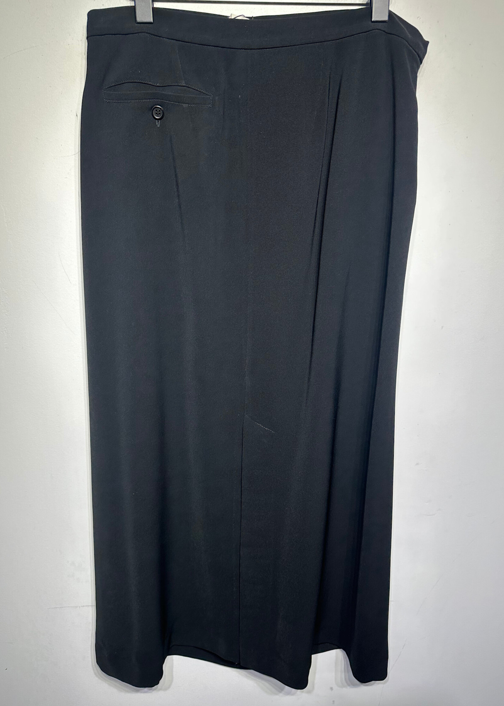 Ann Demeulemeester Black Ruched Maxi Skirt 32"