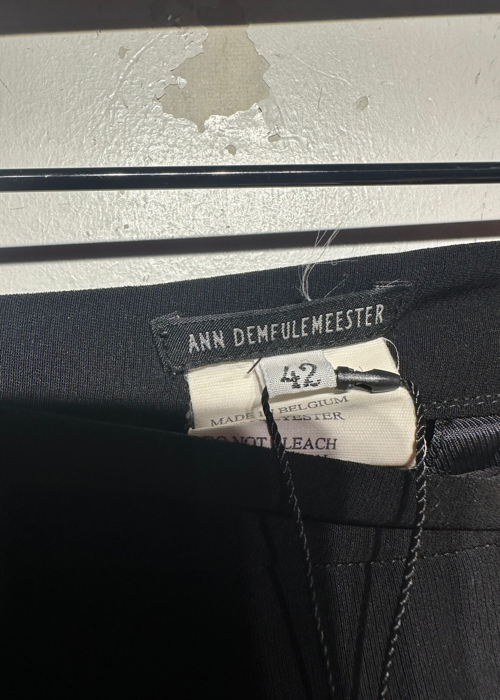 Ann Demeulemeester Black Ruched Maxi Skirt 32"