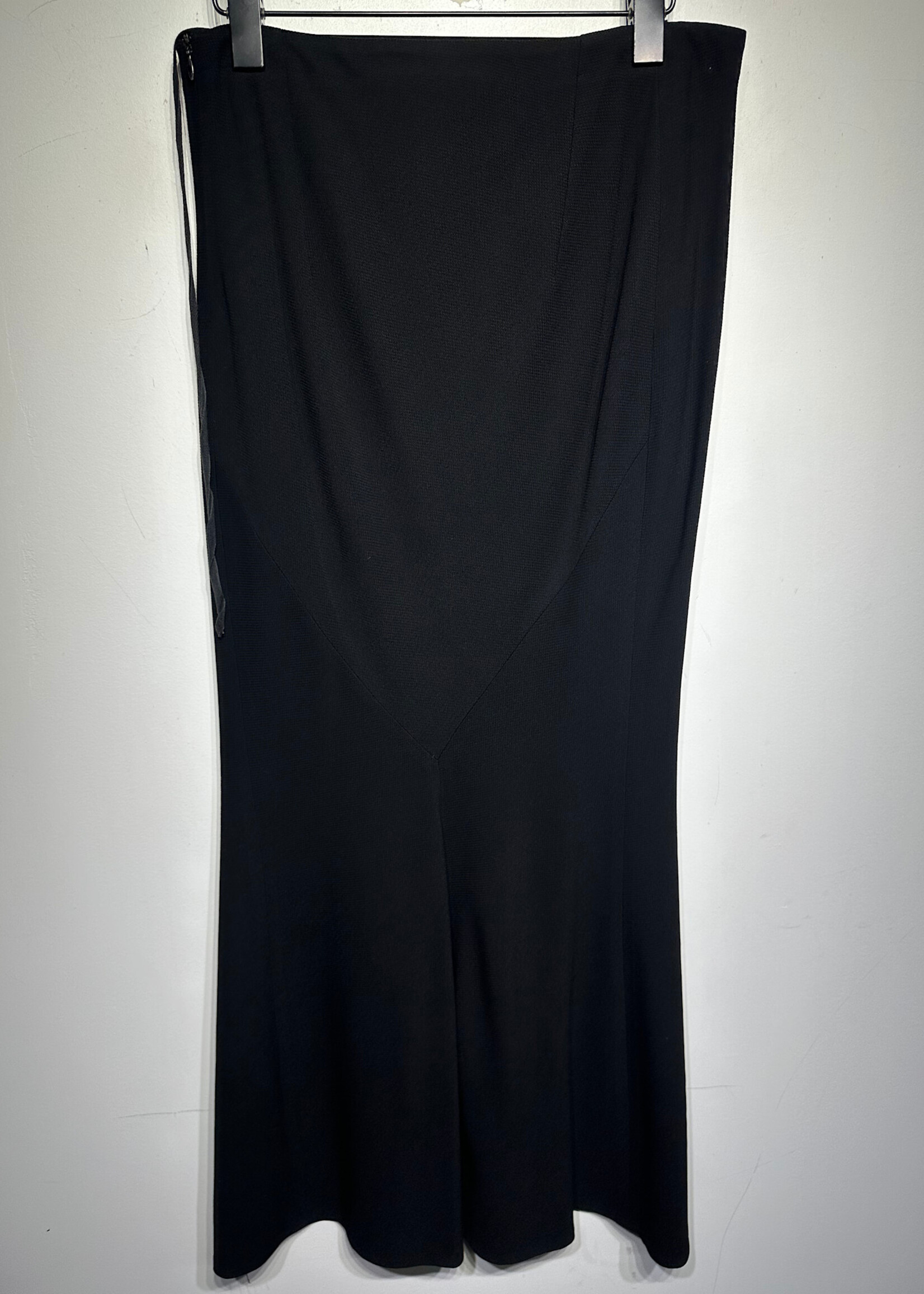 Ann Demeulemeester Black V Back Maxi Skirt 30"