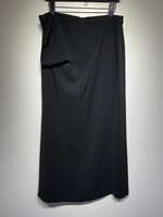 Ann Demeulemeester Black Ruched Maxi Skirt 32"