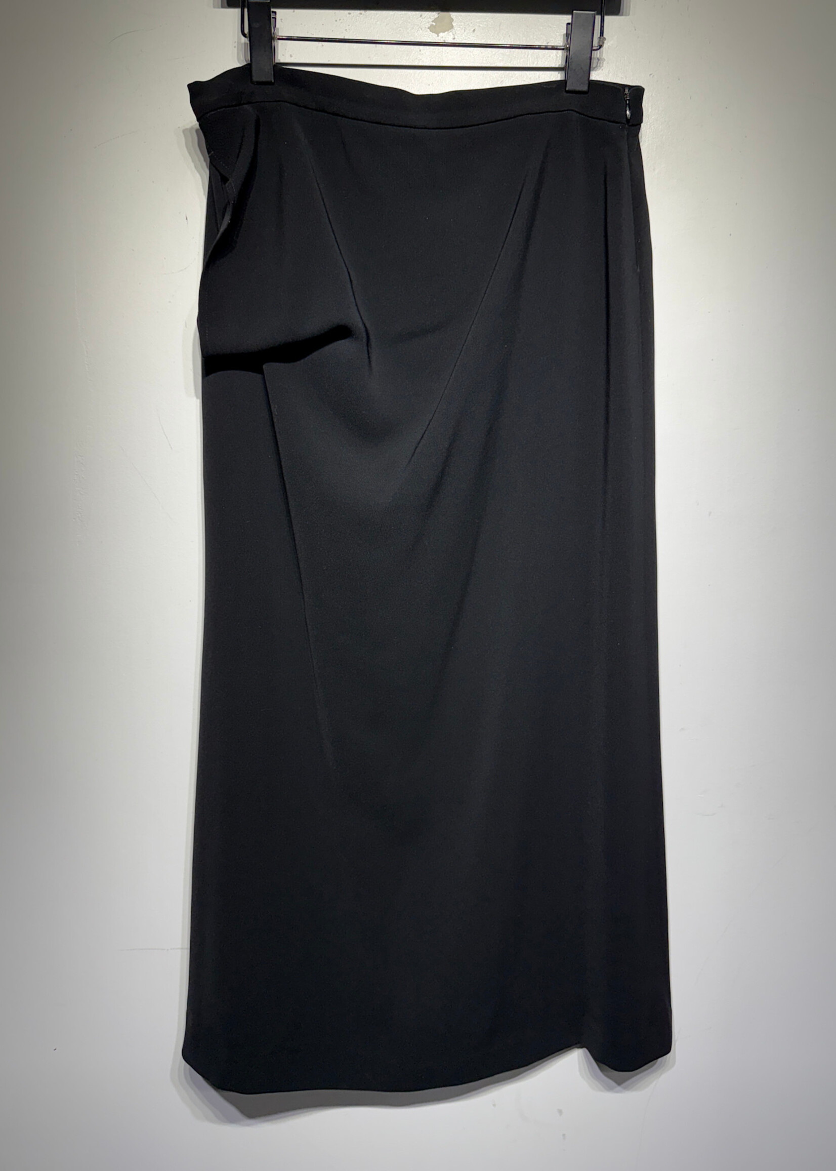 Ann Demeulemeester Black Ruched Maxi Skirt 32"