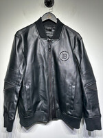 Balmain Faux Leather Bomber Jacket 50/L