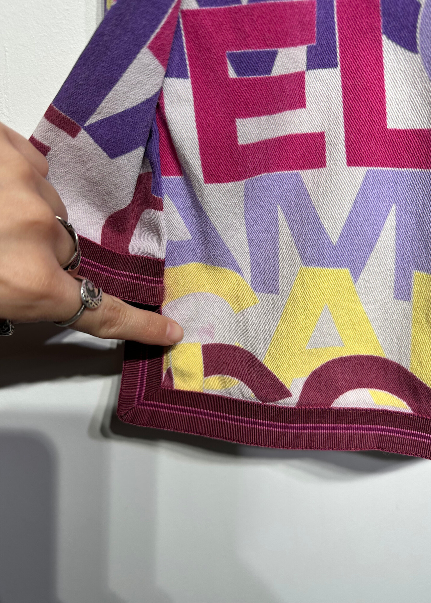 Chanel 2000 Printed Midi Skirt 42/30" As Is