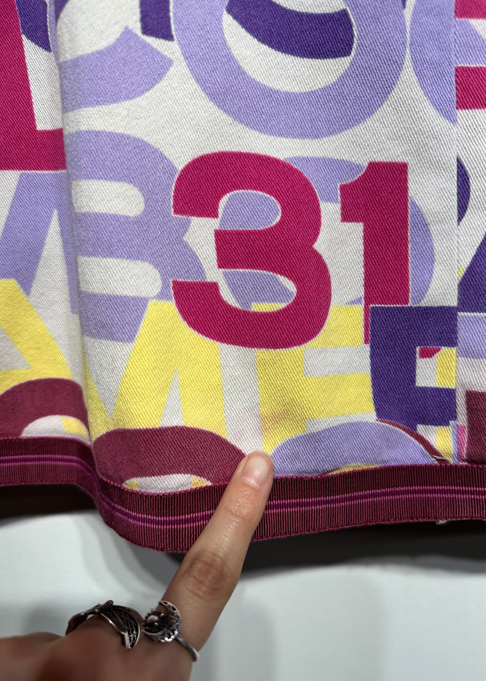 Chanel 2000 Printed Midi Skirt 42/30" As Is